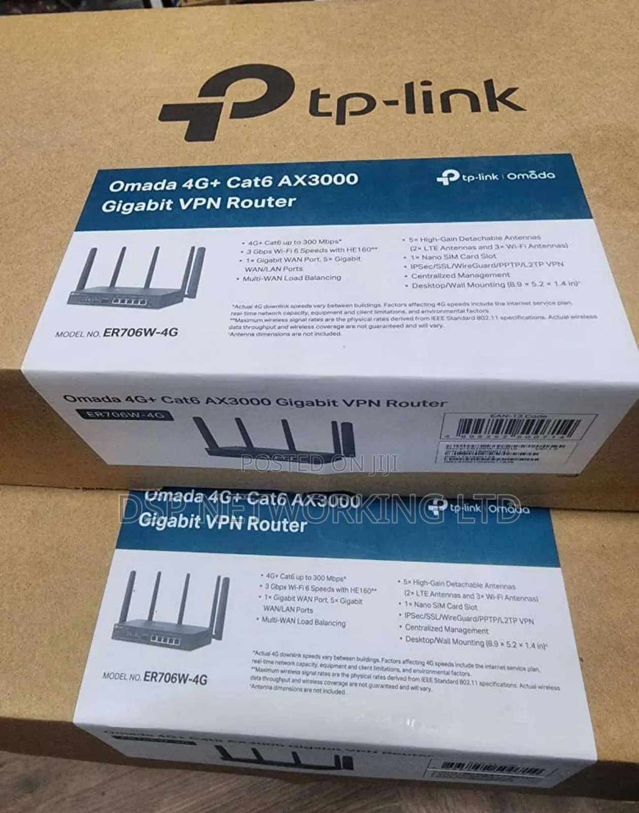 Tp-Link Er706w 4g Lte Wi-Fi 6 Ax3000 Gigabit VPN Router