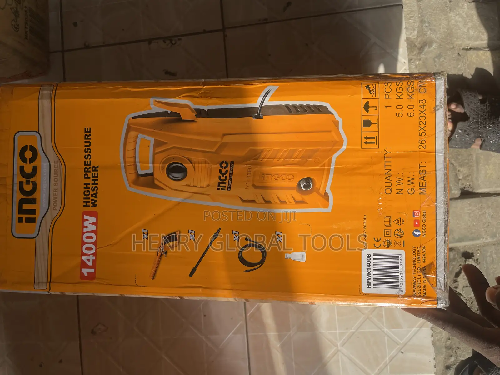 1400w Ingco Pressure Washer Machine