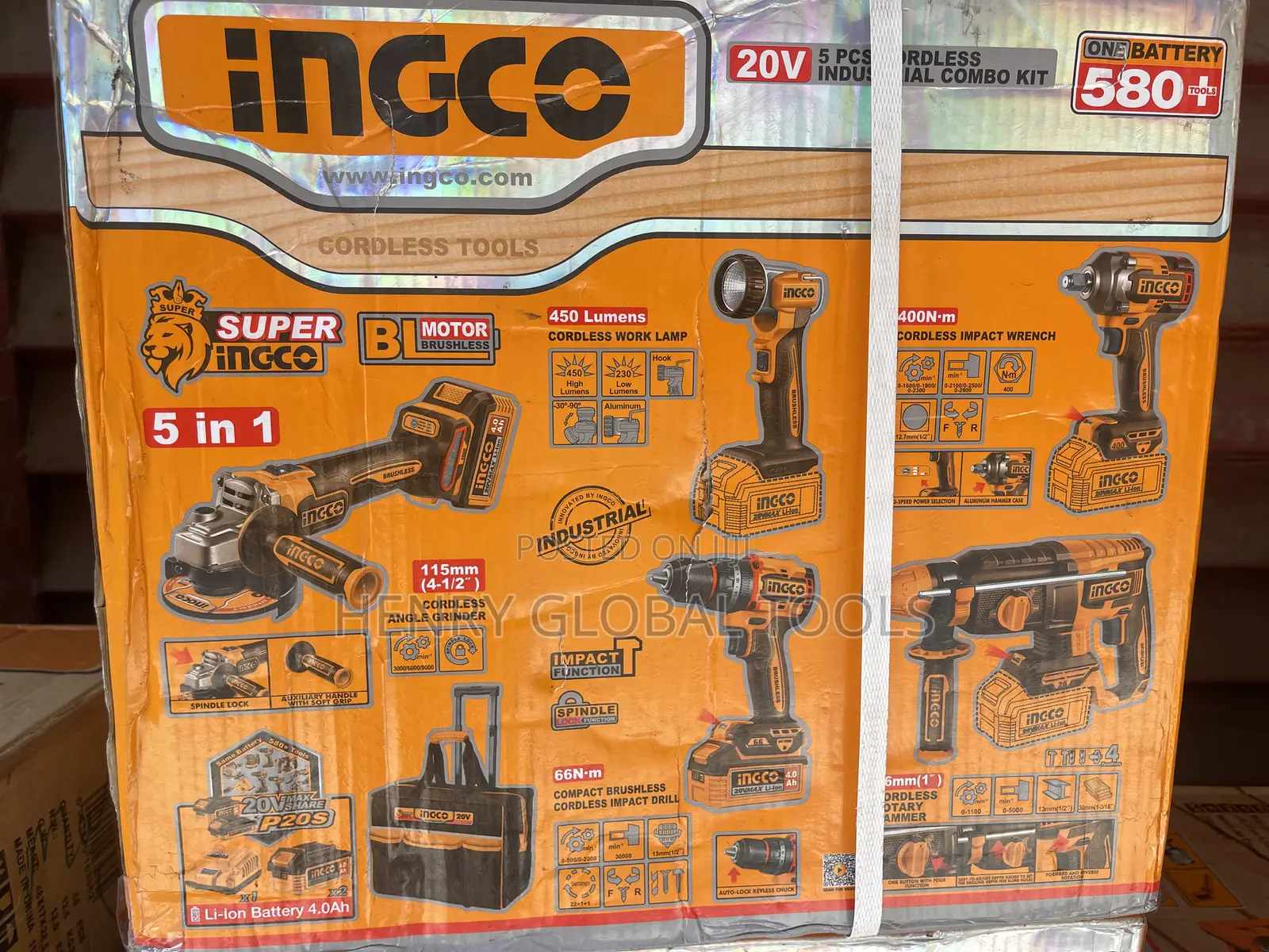 5in1 Ingco Combo Kit Set