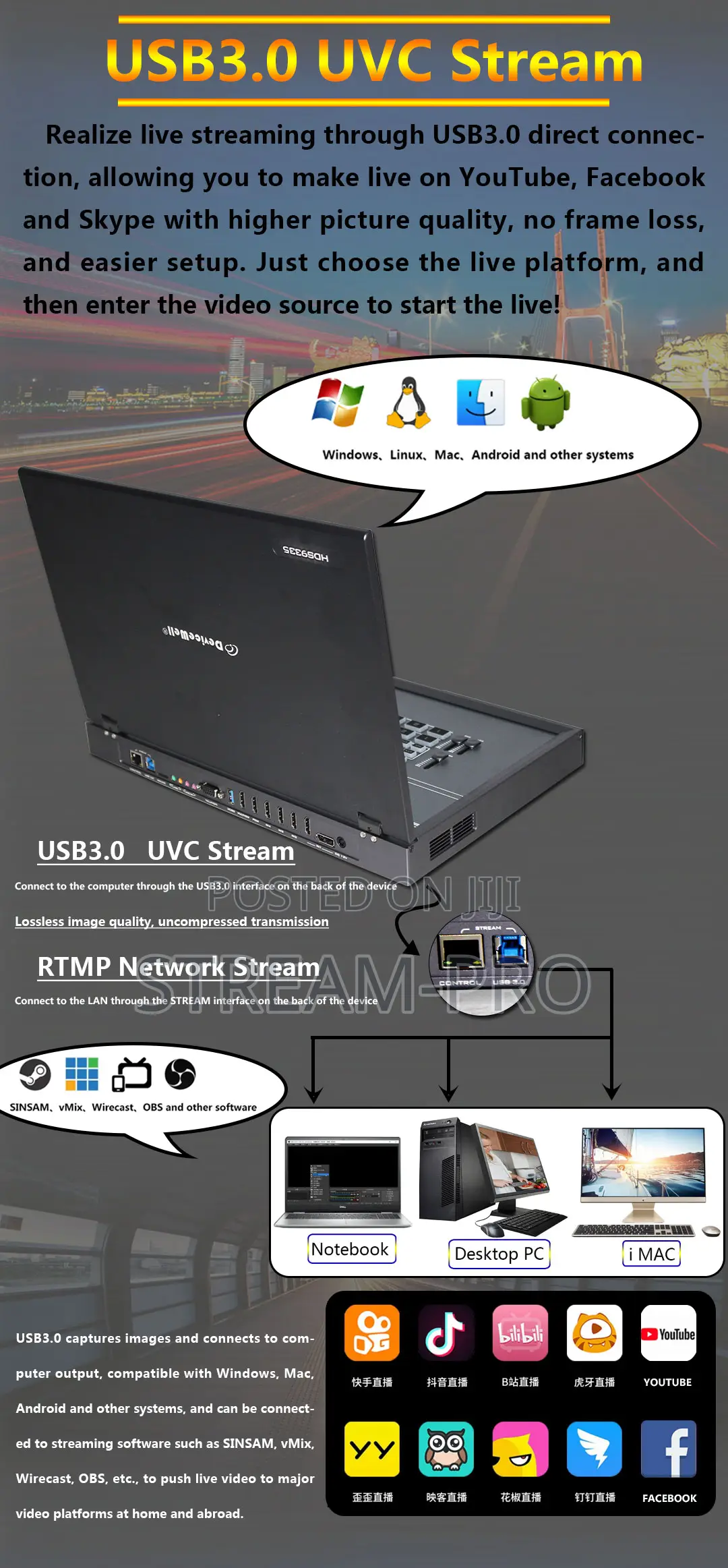 Devicewell Hds9335 Live Recording Video Switcher 4hdmi,1*Dp