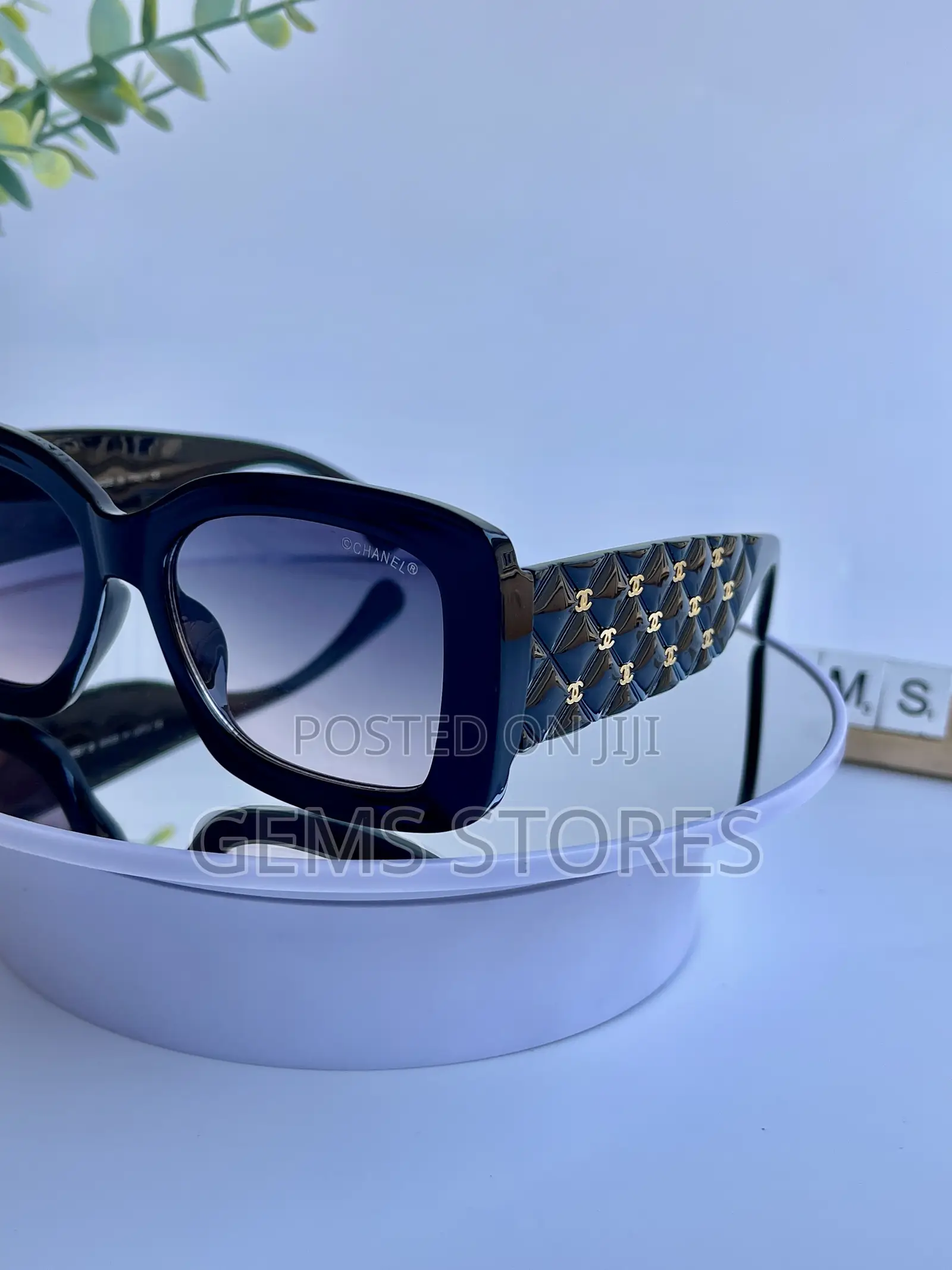 Chanel-Inspired Quilted Square Sunglasses – Premium Quality