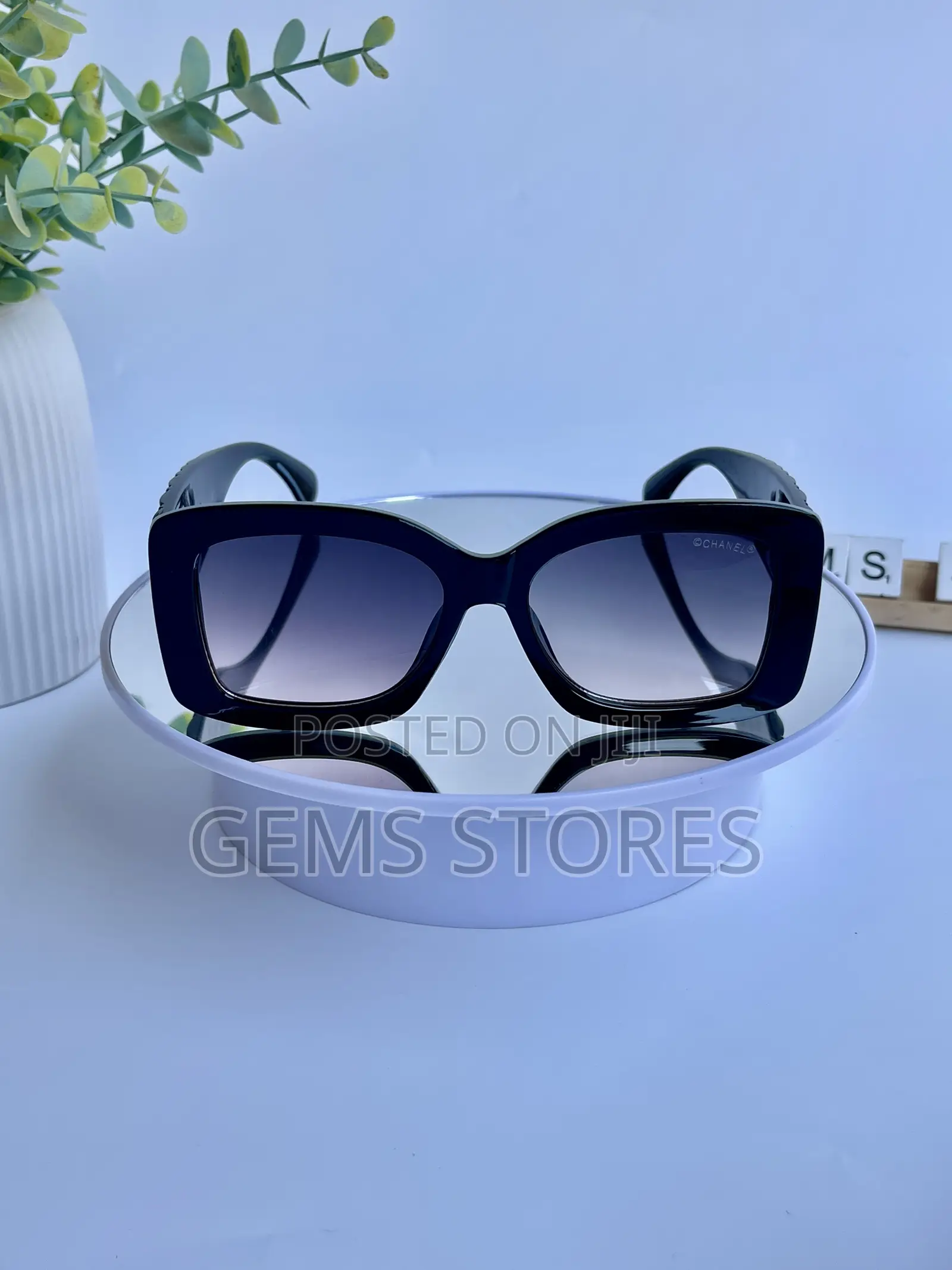 Chanel-Inspired Quilted Square Sunglasses – Premium Quality