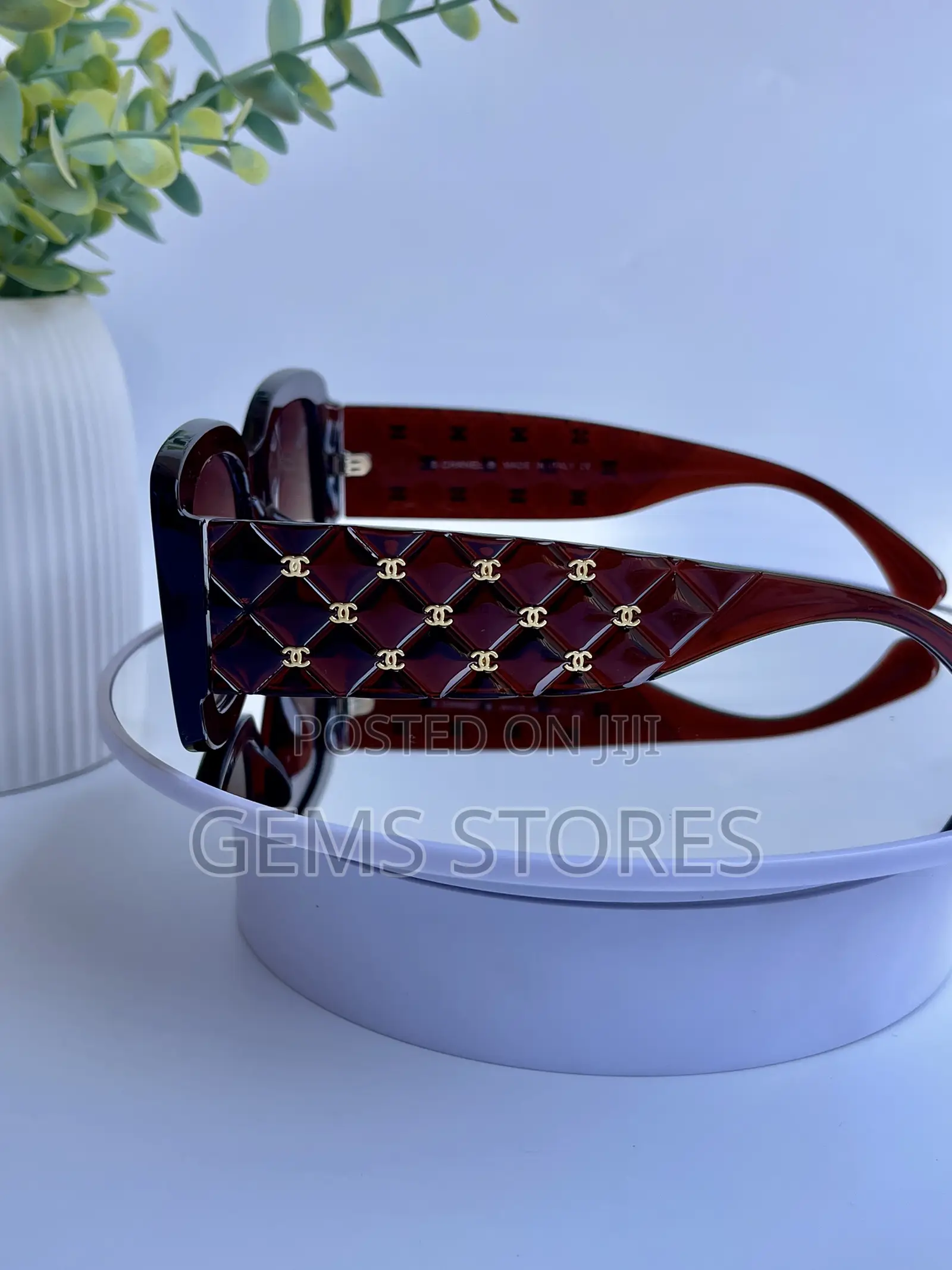 Chanel-Inspired Quilted Square Sunglasses – Premium Quality