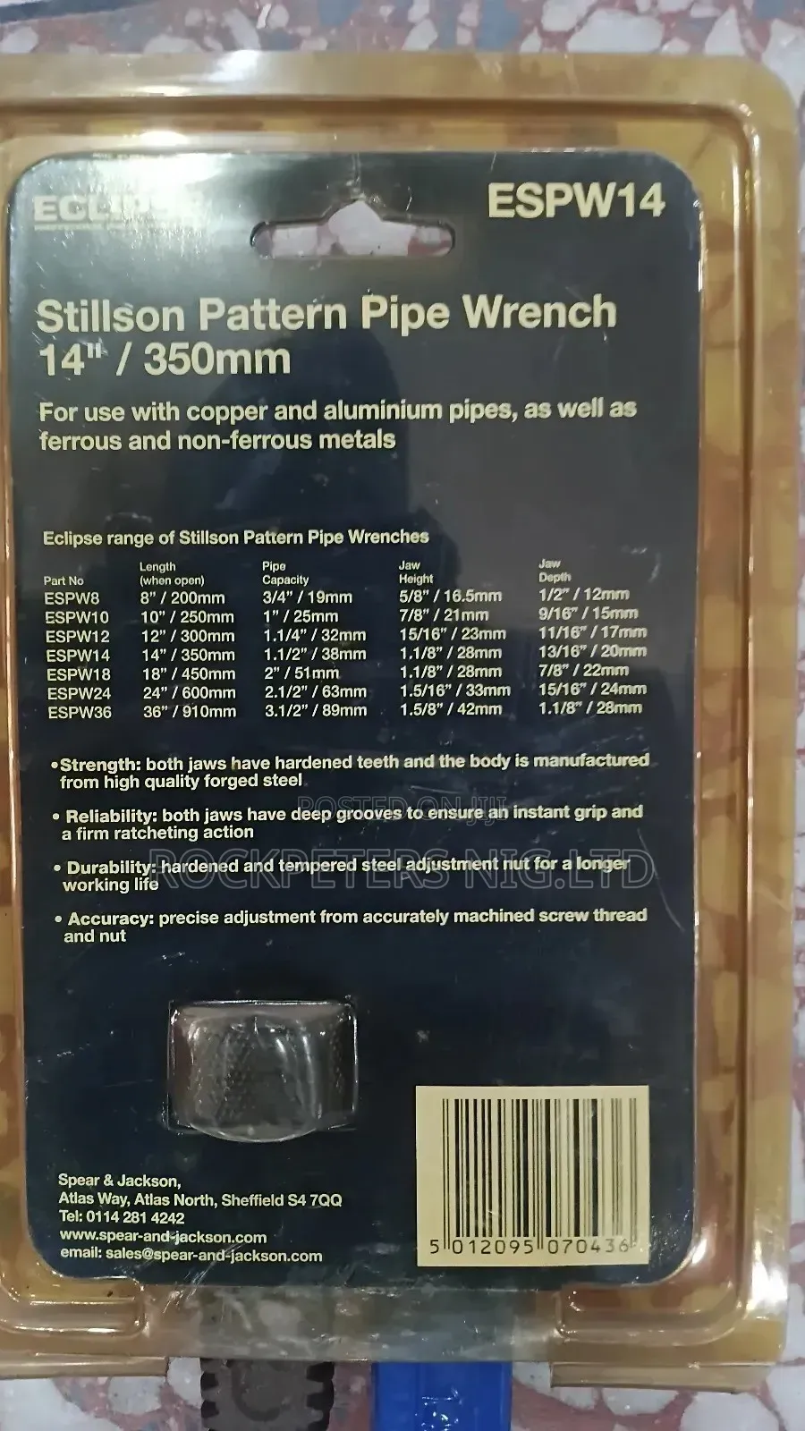 Eclipse Professional Tools Espw14 14" Stillson Pattern Pipe Wrench
