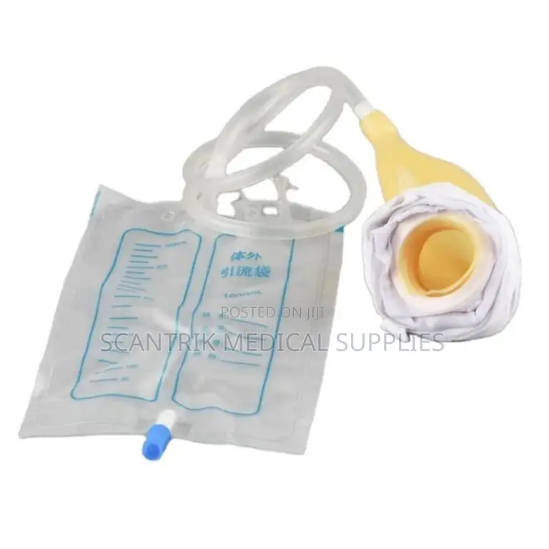 Long Tube Anti-Reflux Male Drainage Bag