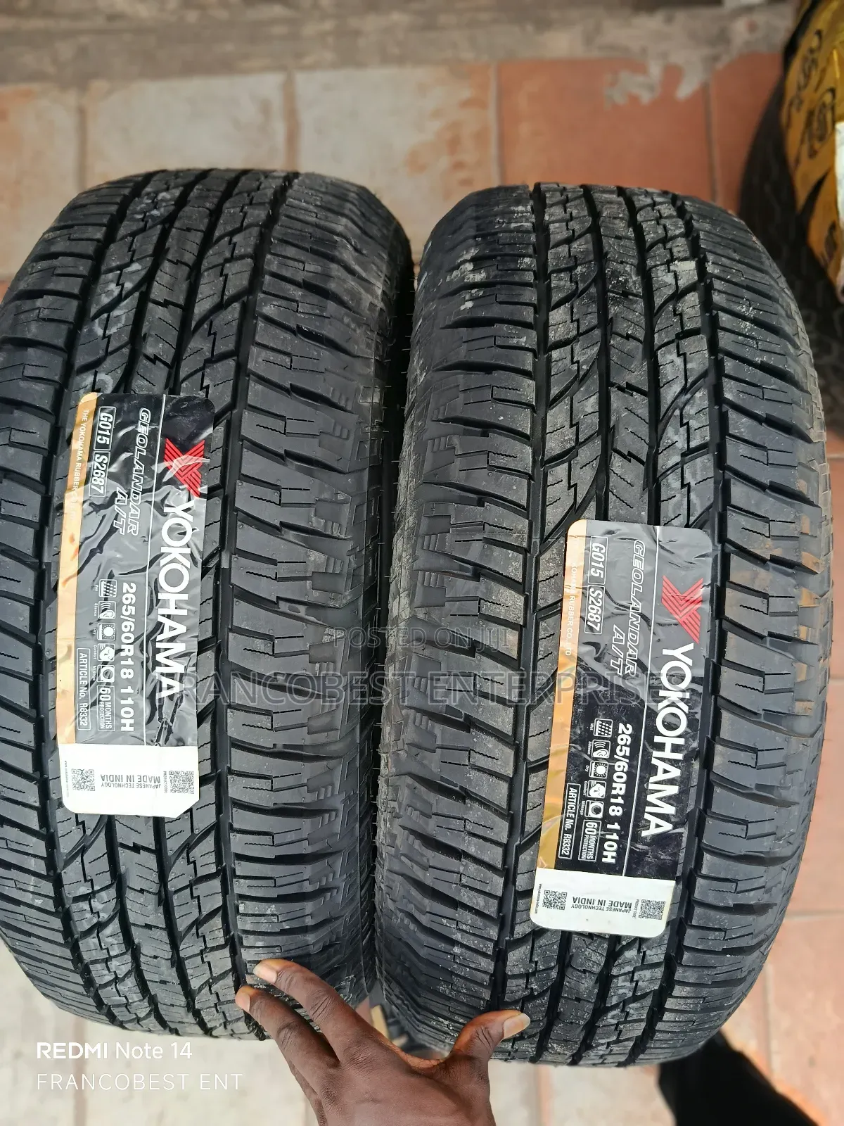 265/60r18 Yokohama Tyre