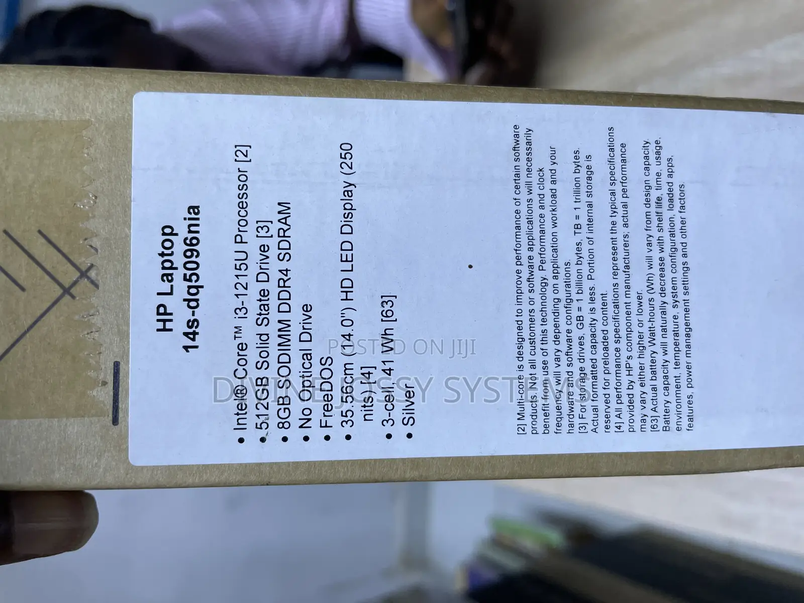 New Laptop HP 14S 8GB Intel Core i3 SSD 512GB