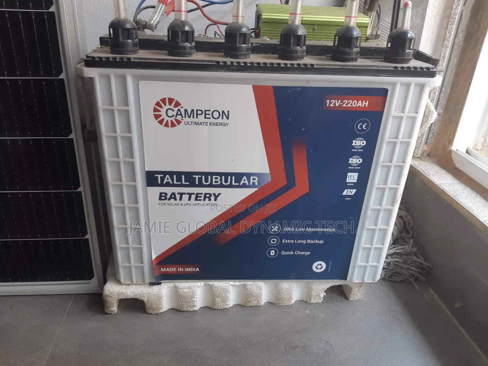 Campeon 12v-220ah Tall Tubular Battery