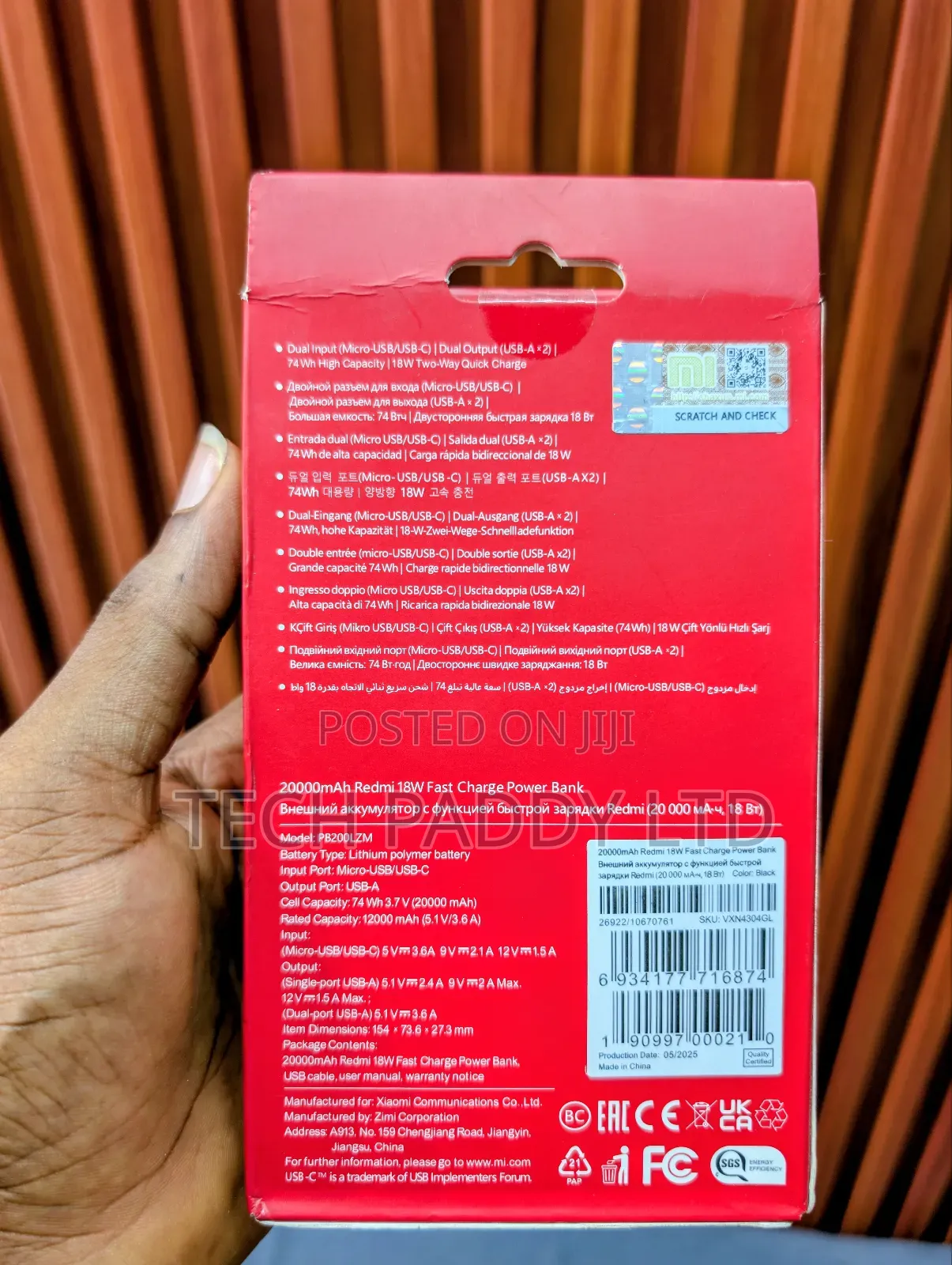 Xiaomi Redmi 18w 20000mah Usb-C Fast Charge Powerbank