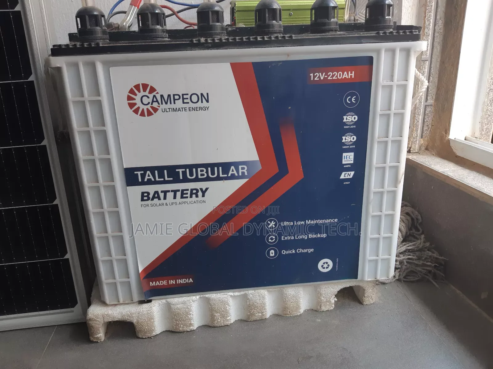 Campeon 12v-220ah Tall Tubular Battery