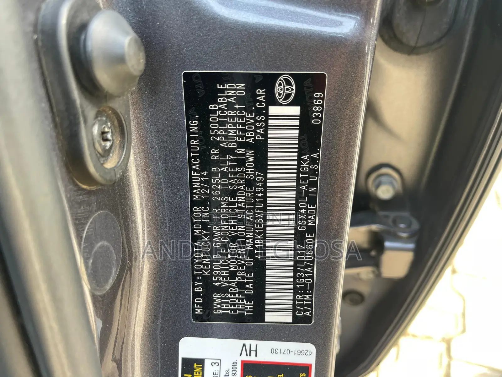 Toyota Avalon 2015 Gray