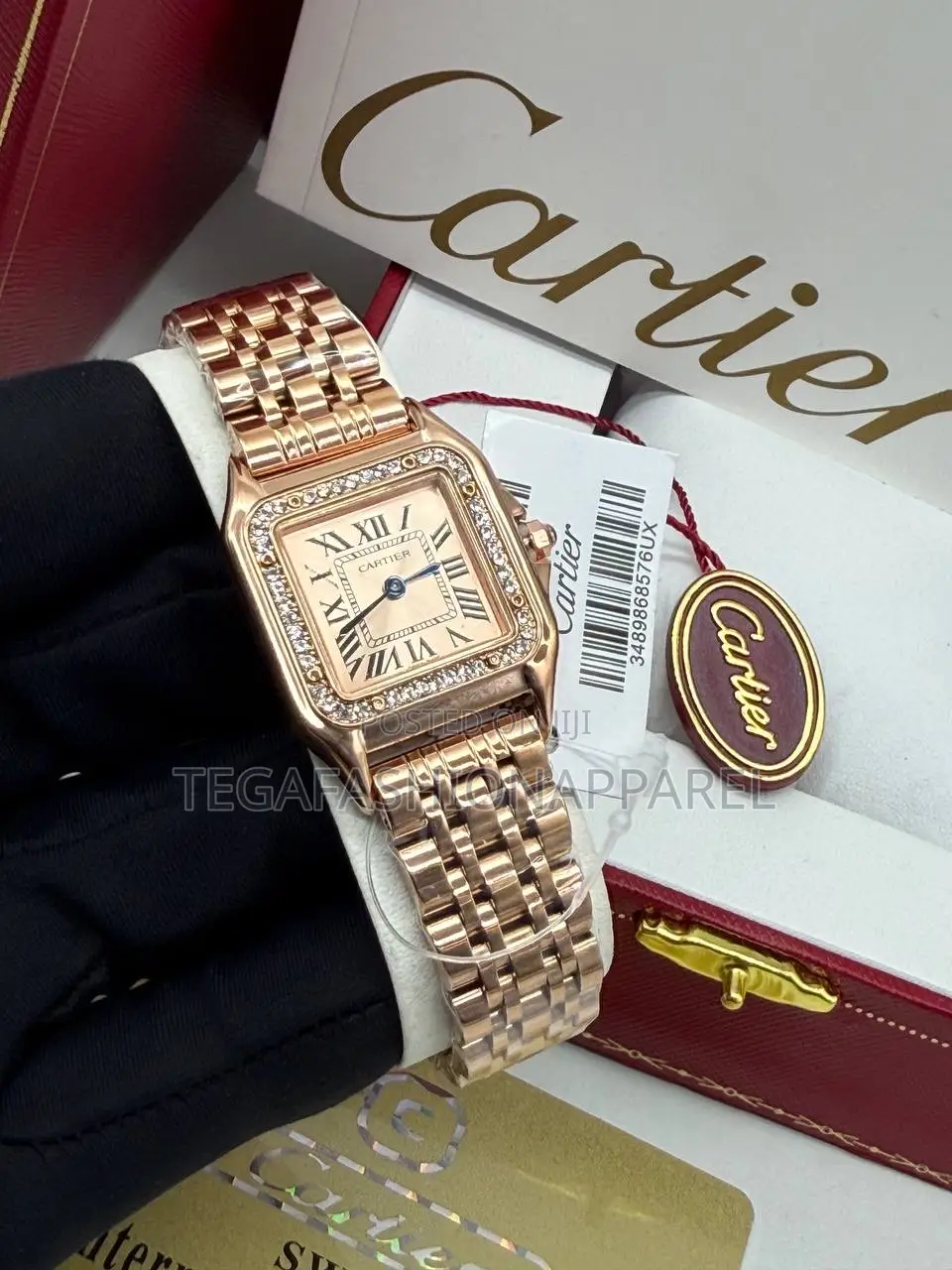 Cartier Stone Frame Feminine Wristwatch