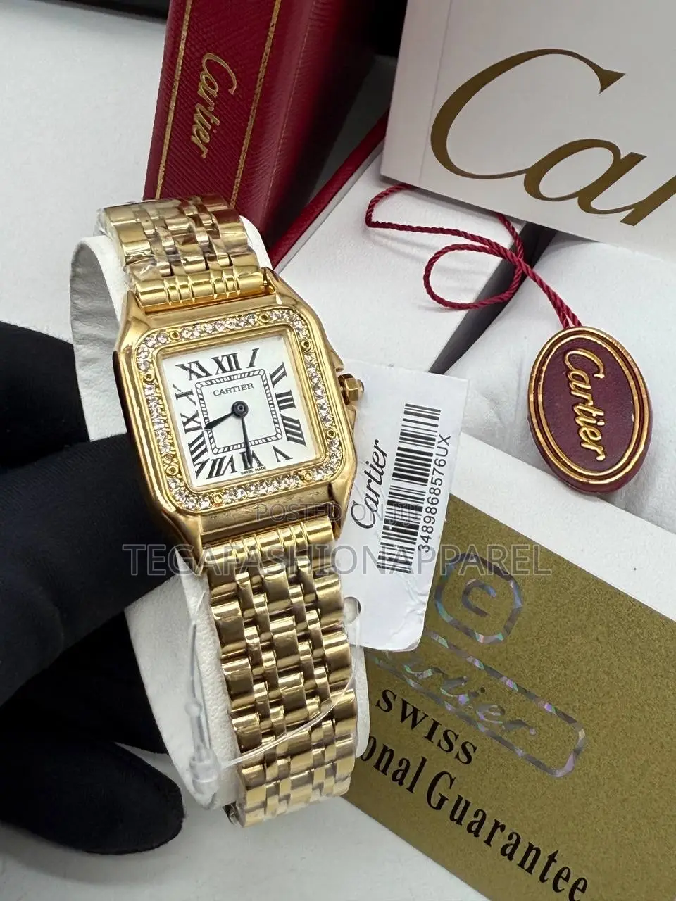Cartier Stone Frame Feminine Wristwatch