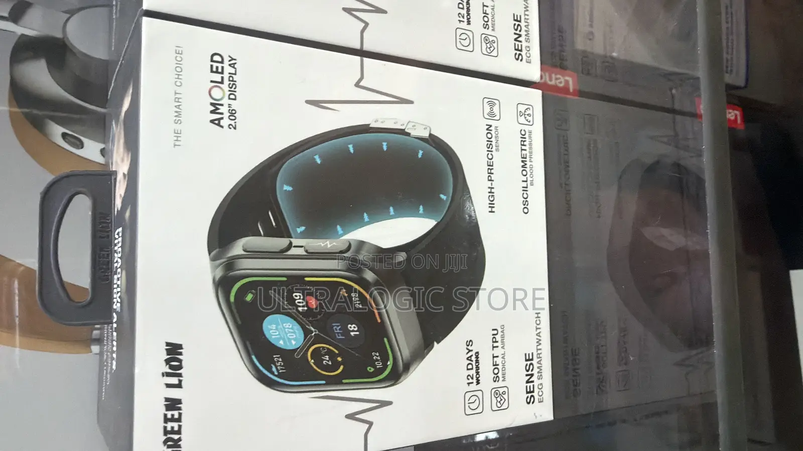 New Green Lion Sense Ecg Smart Watch - High Precision Sensor