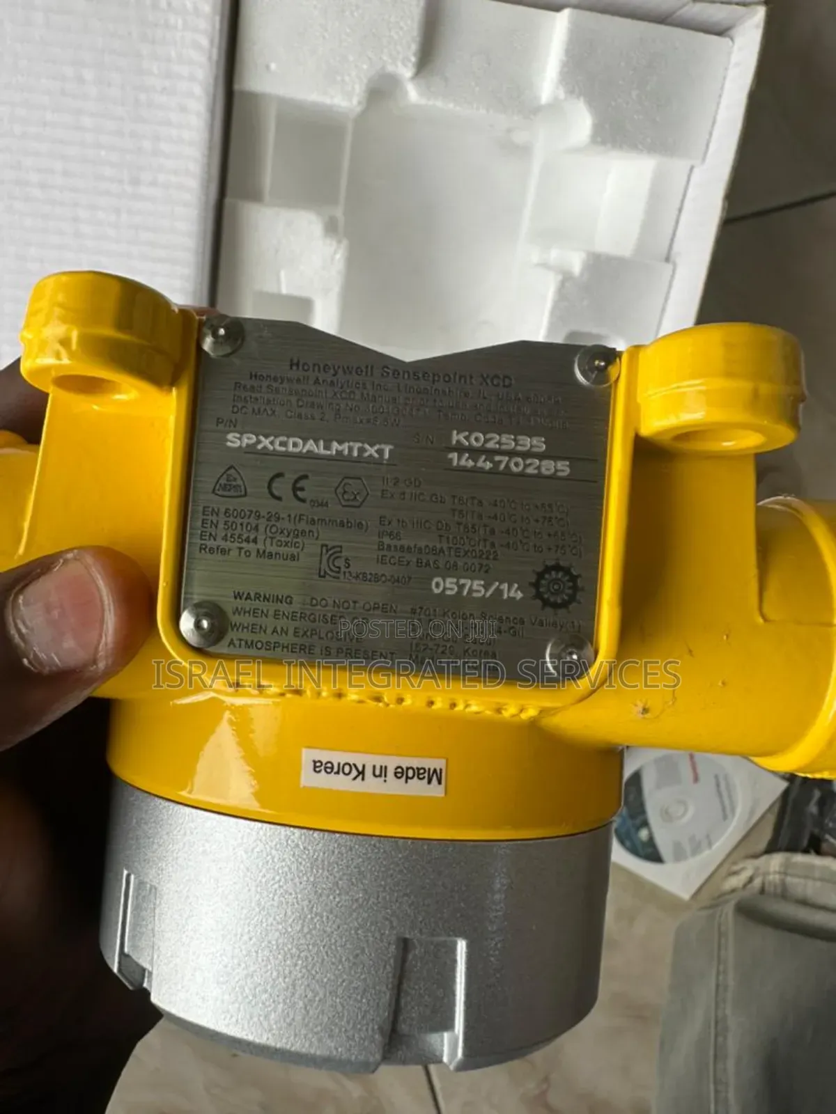 Gasket Detector Honeywell Sensepoint XCD Hydrogen Sulfide 0 -500