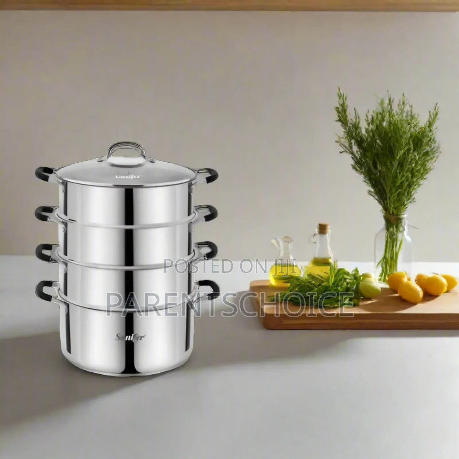 Set of 5 High-Quality Stainless Steel Saucepans