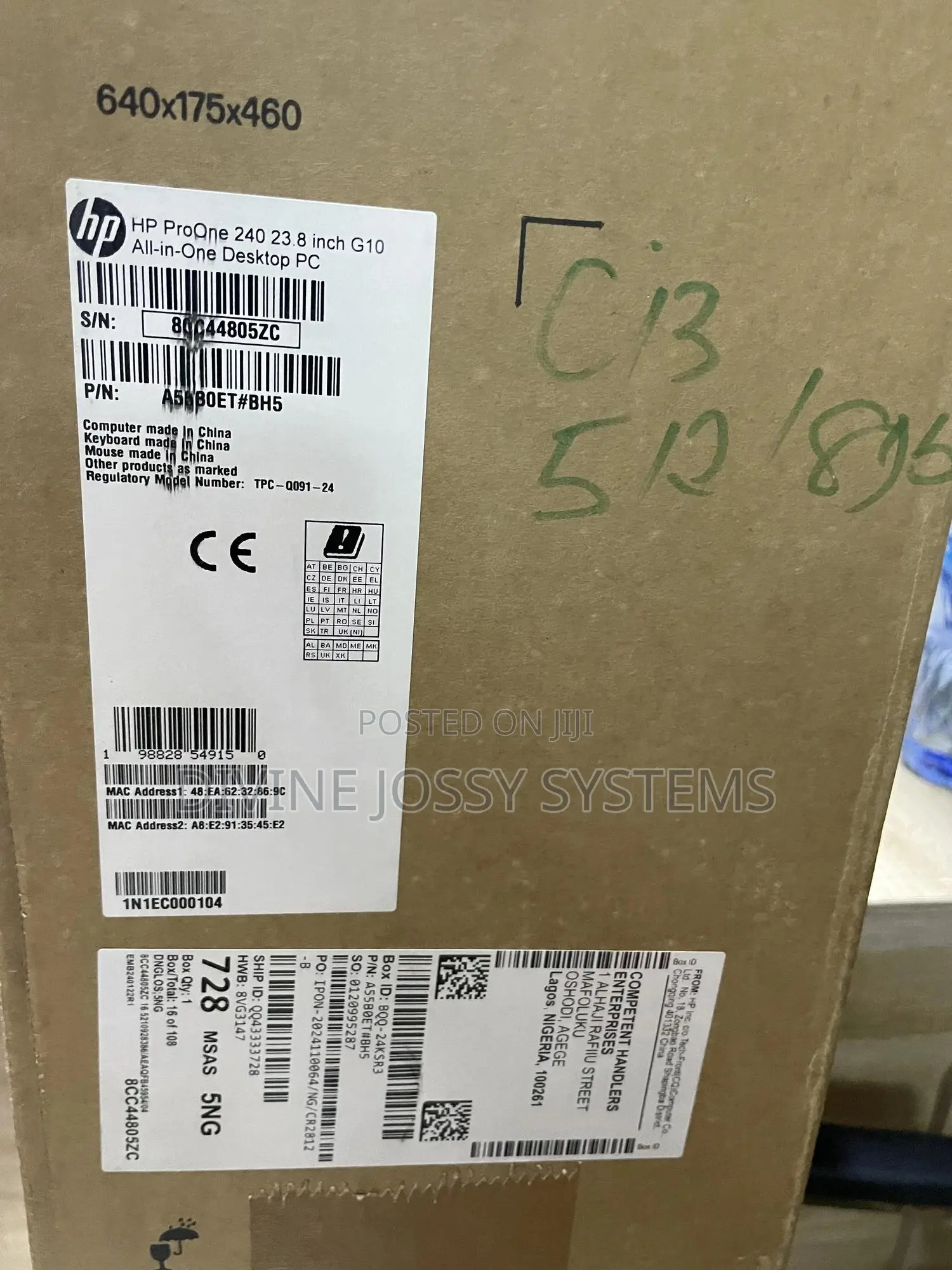 New HP ProOne 240 G10 All-in-One 8GB Intel Core i3 HDD 512GB