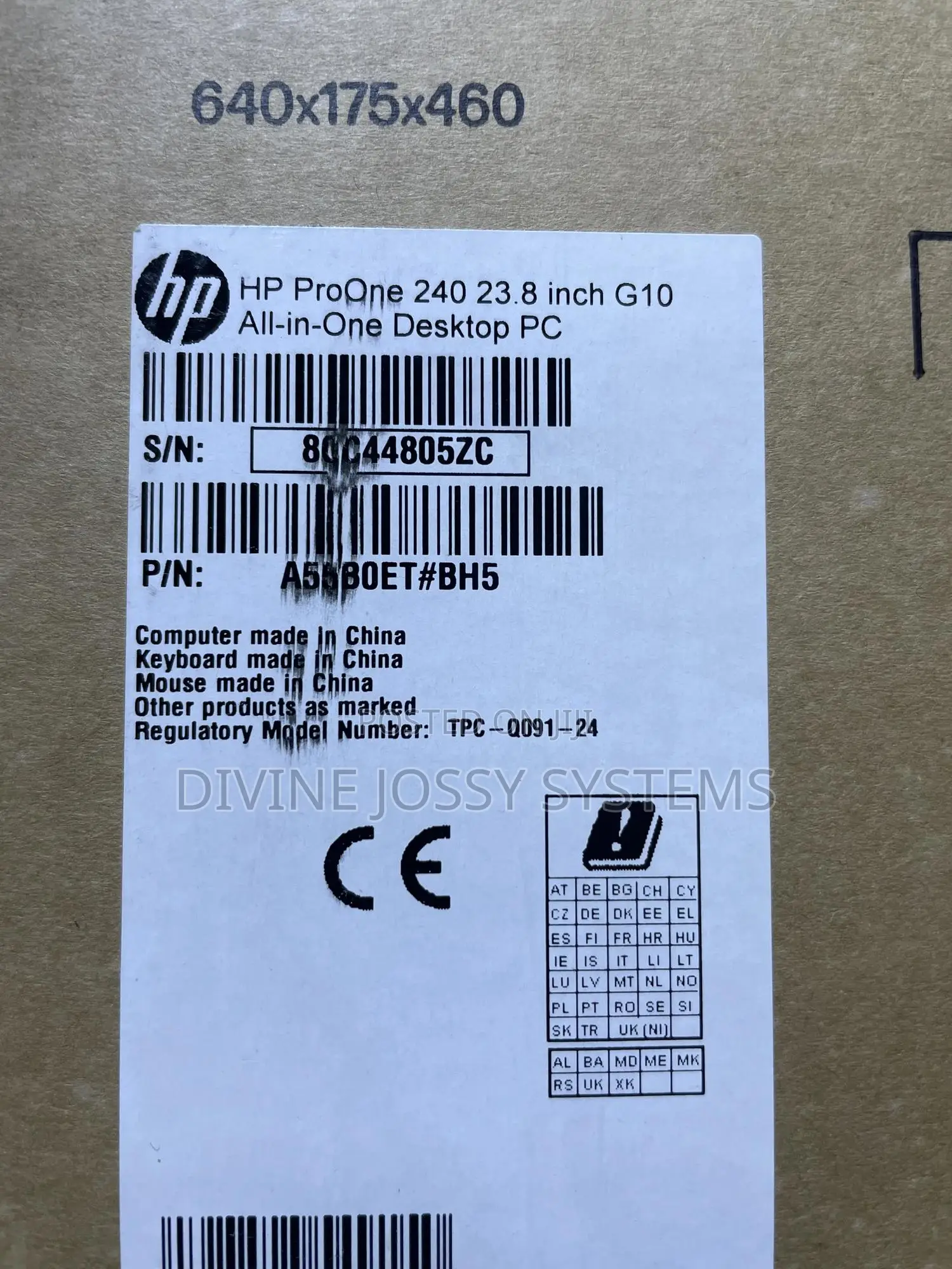 New HP ProOne 240 G10 All-in-One 8GB Intel Core i3 HDD 512GB