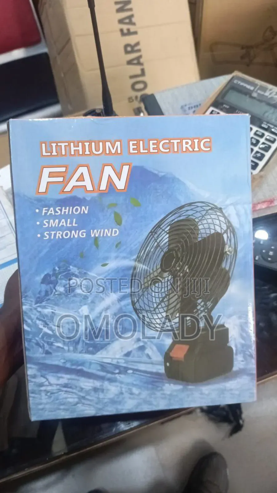 1 Battery Strong Wind Lithium Electric Fan
