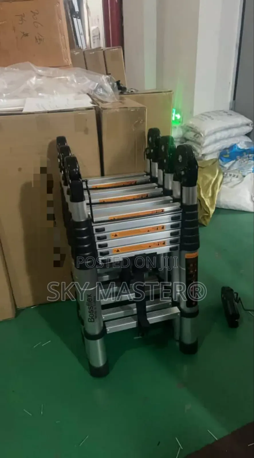 2.2m+2.2m Double Telescopic Ladder