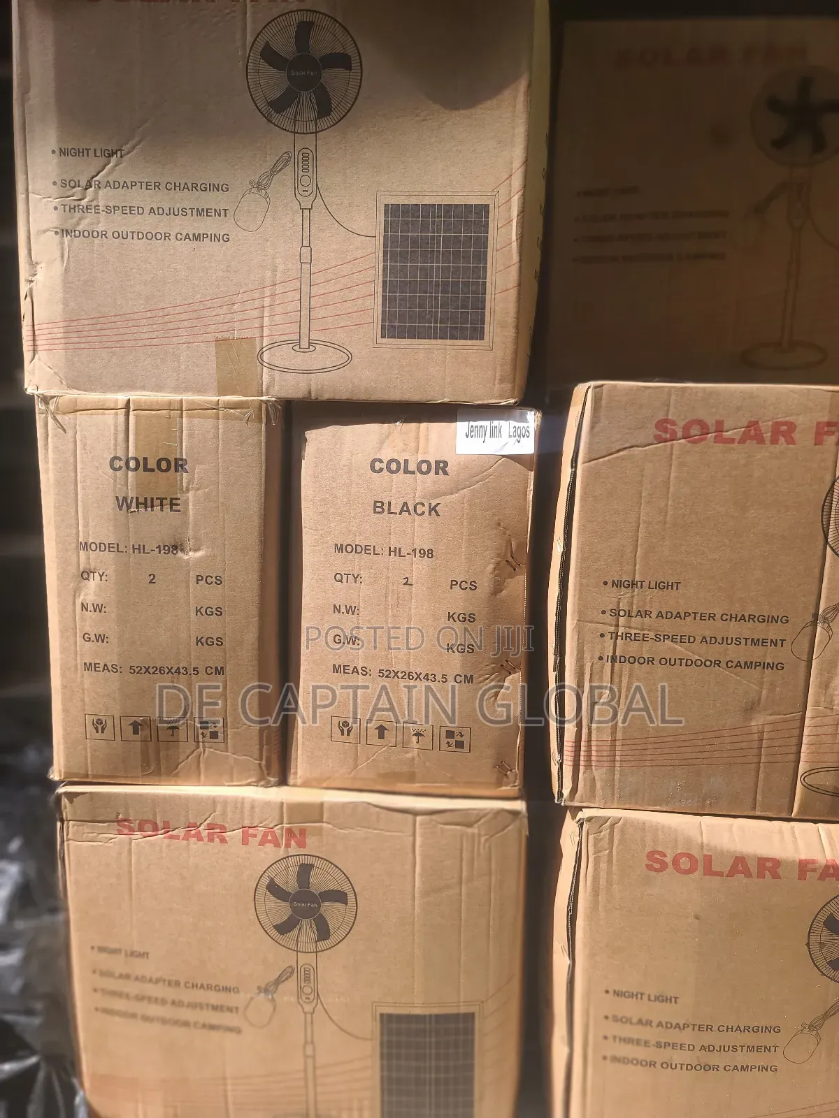 16" Solar Rechargeable Fan, 25watts Solar Panel and Bulb