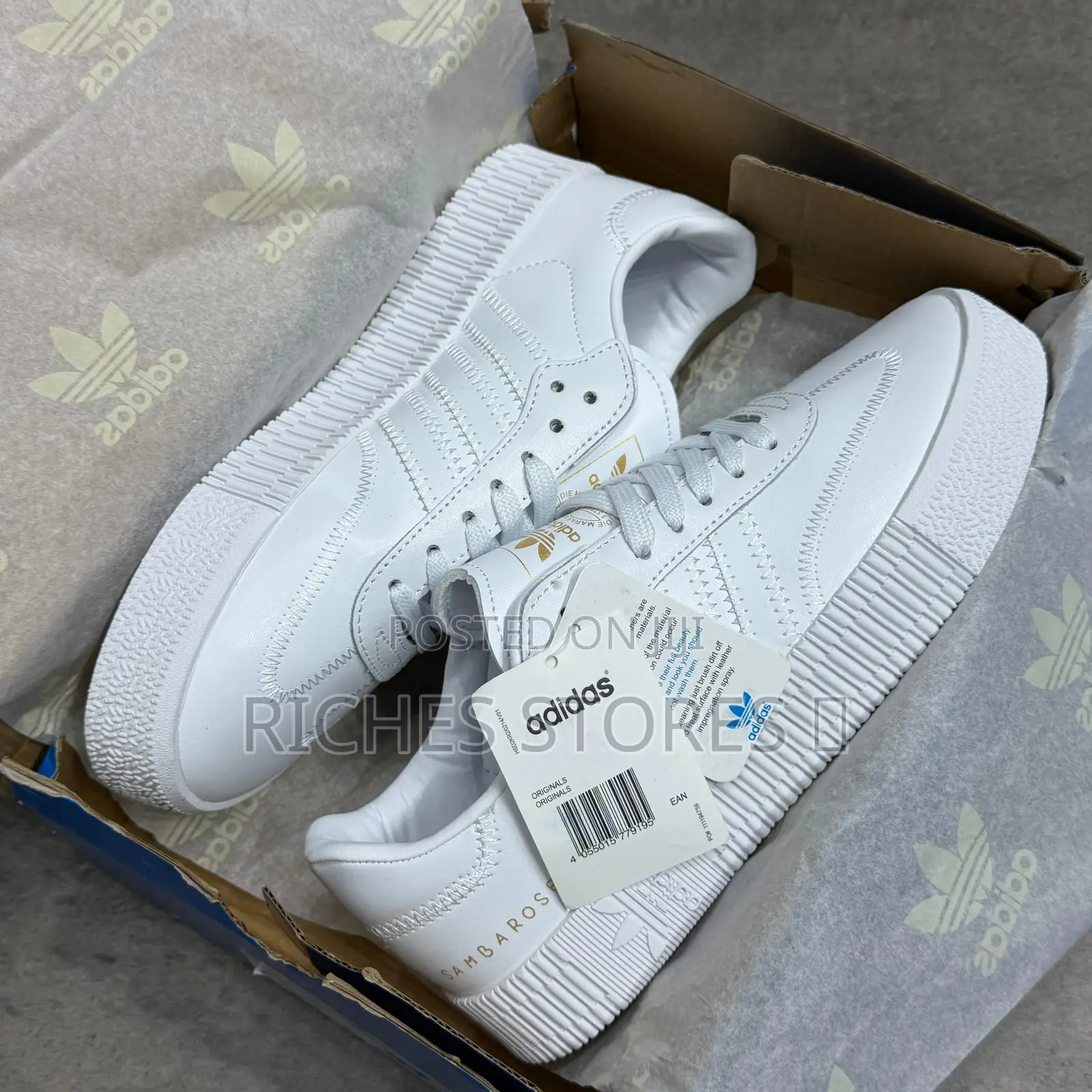 New Inadidas Sambarose Triple White