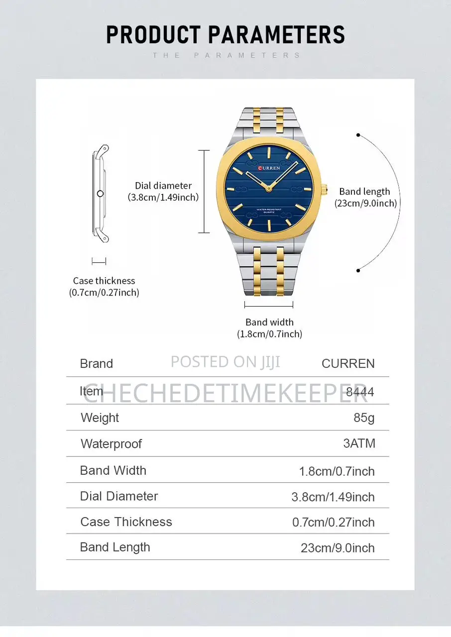 Curren Flat Chain Luxury Watch