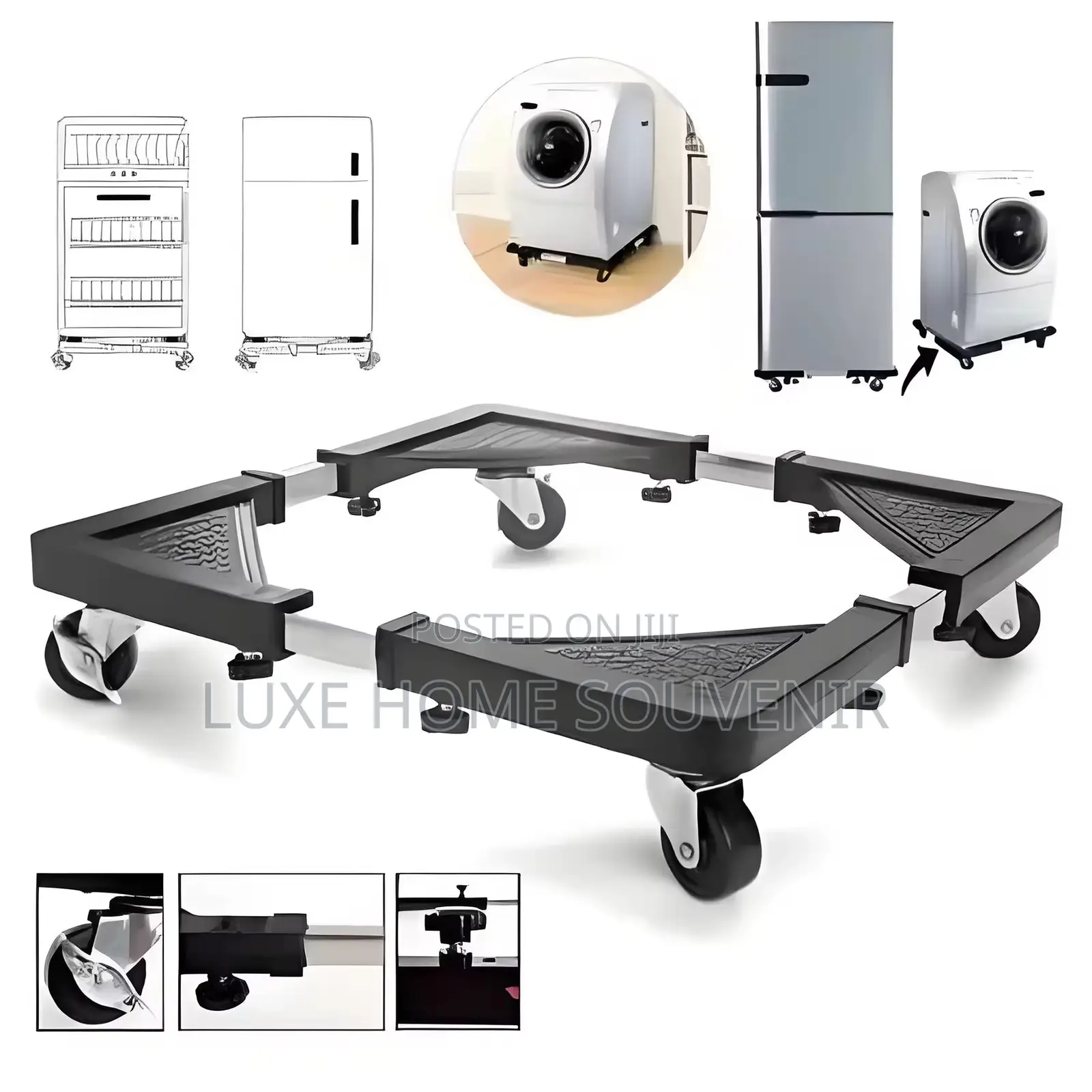 Movable Adjustable Base for Refrigerator/ Washing Machine