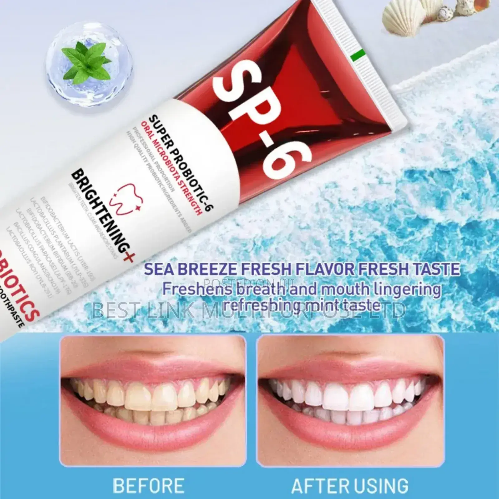Sp 6 Super Probiotics Toothpaste Teeth Whitening 140g