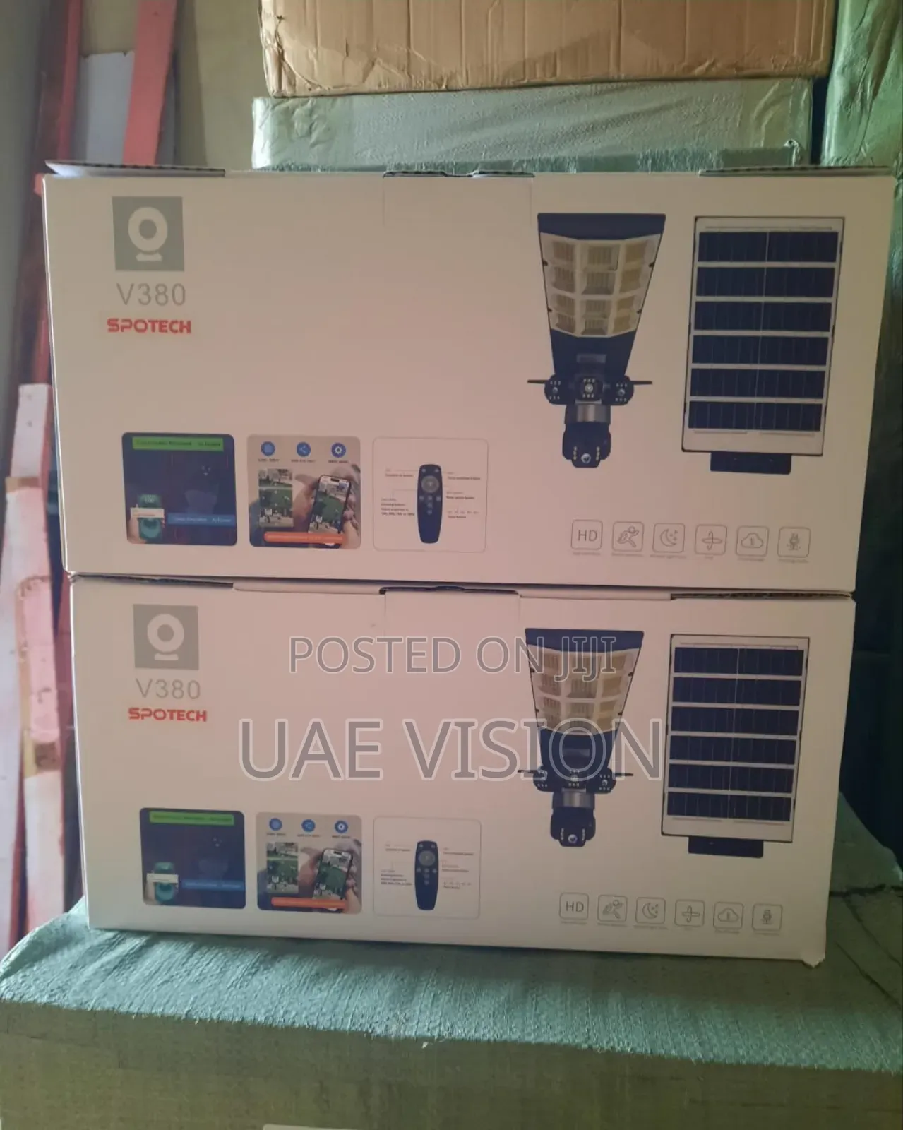 V380 3 Lens Solar Street Light Camera 3in1 With Waterproof HD Camera
