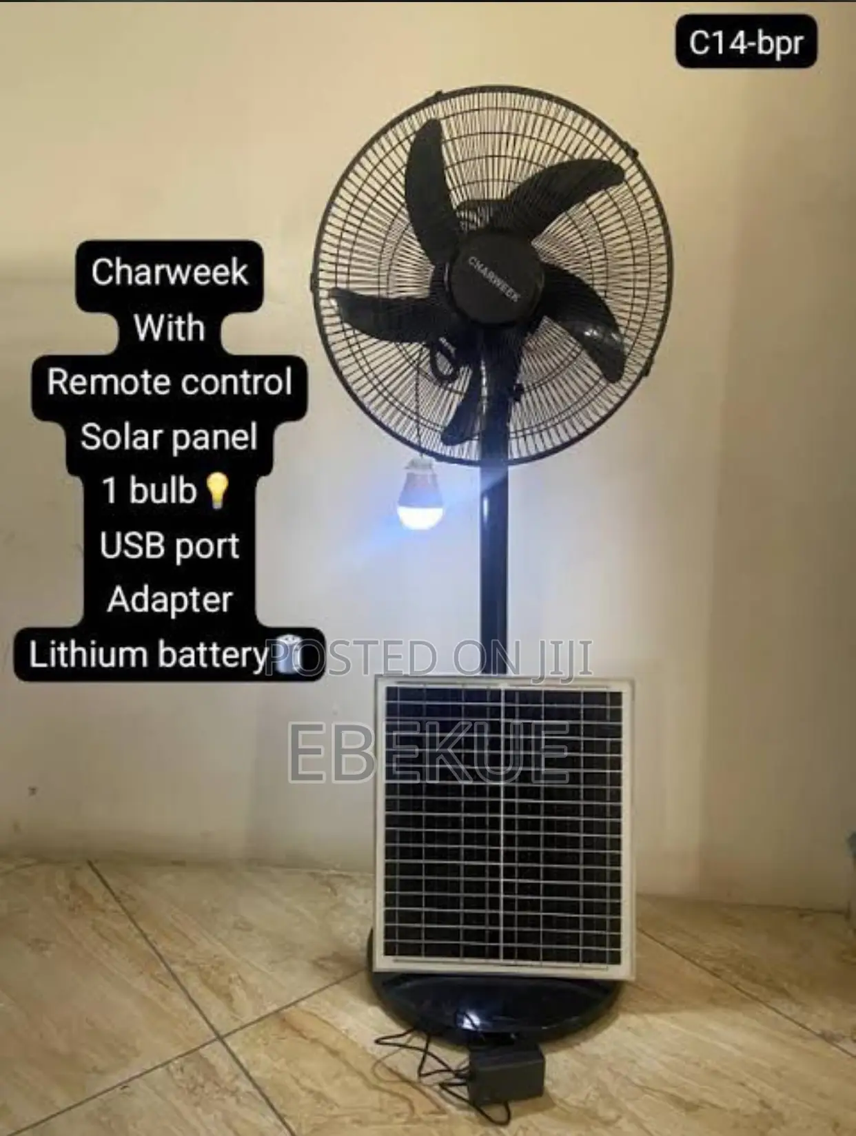 Solar Rechargeable Fan