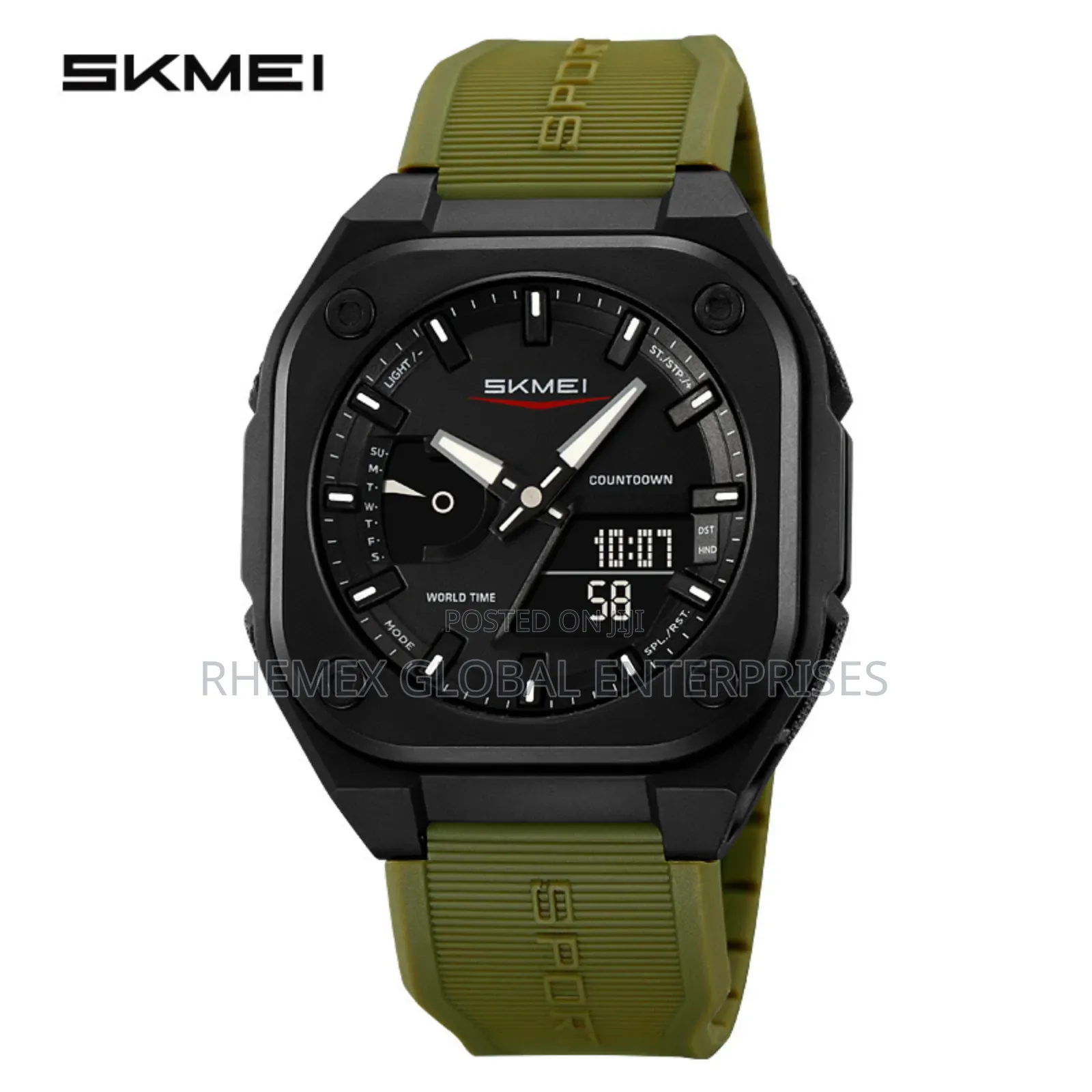 Skmei Wristwatch Unisex Analog and Digital Waterproof(Green)