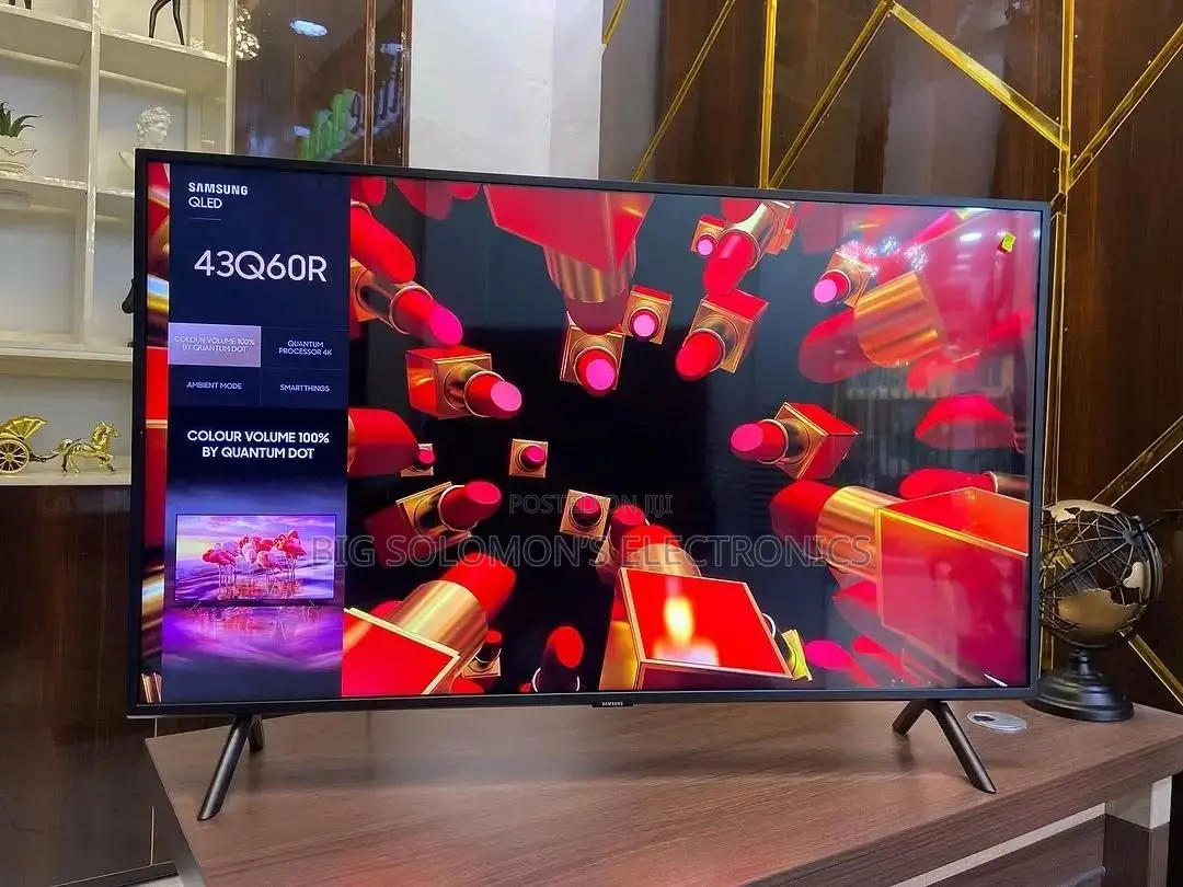 43" Qled Samsung Smart Q60r Tv With Direct Full Array 8x