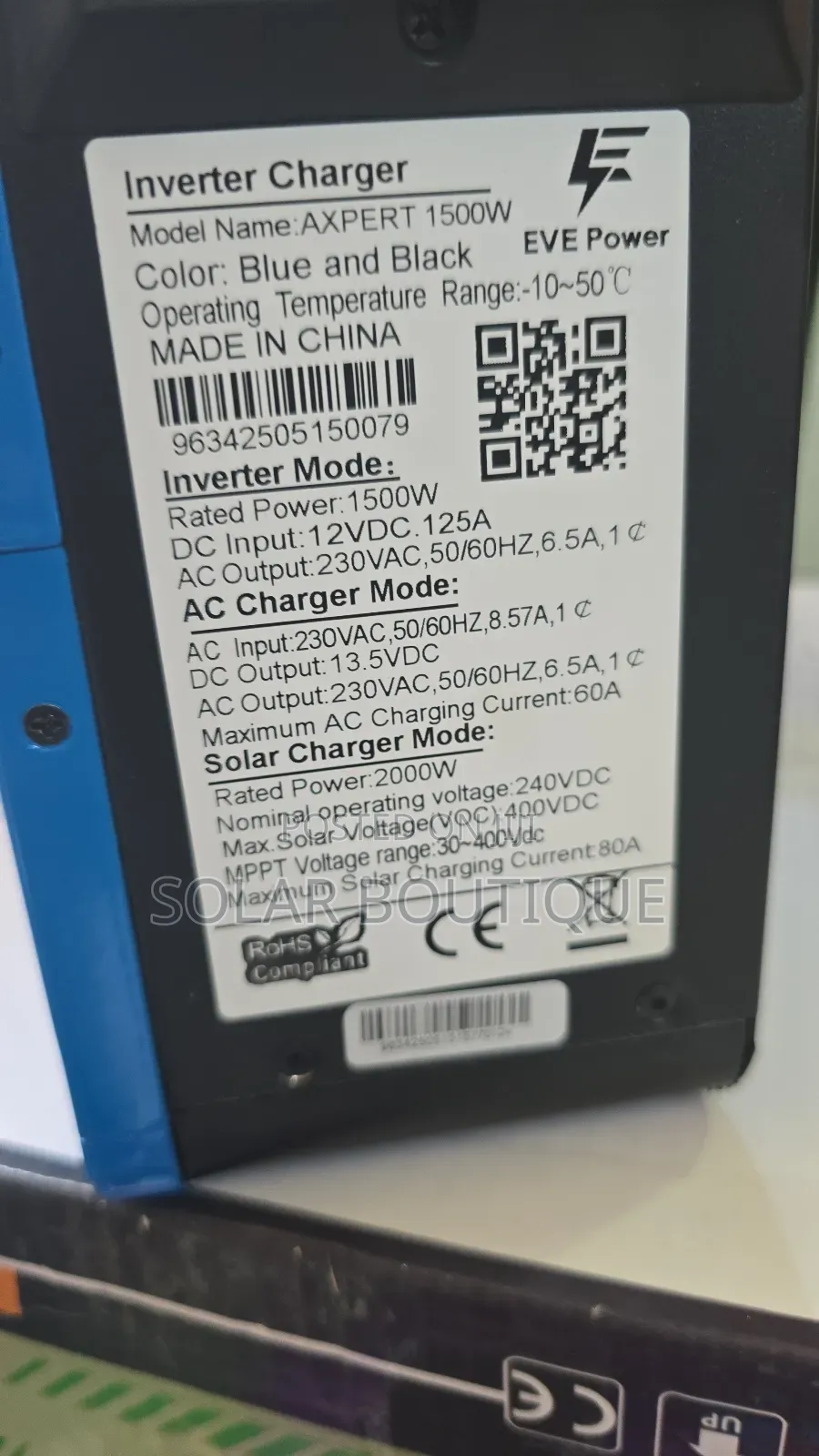 1.5kva 12v Eve Power Hybrid Inverter With MPPT Inbuilt