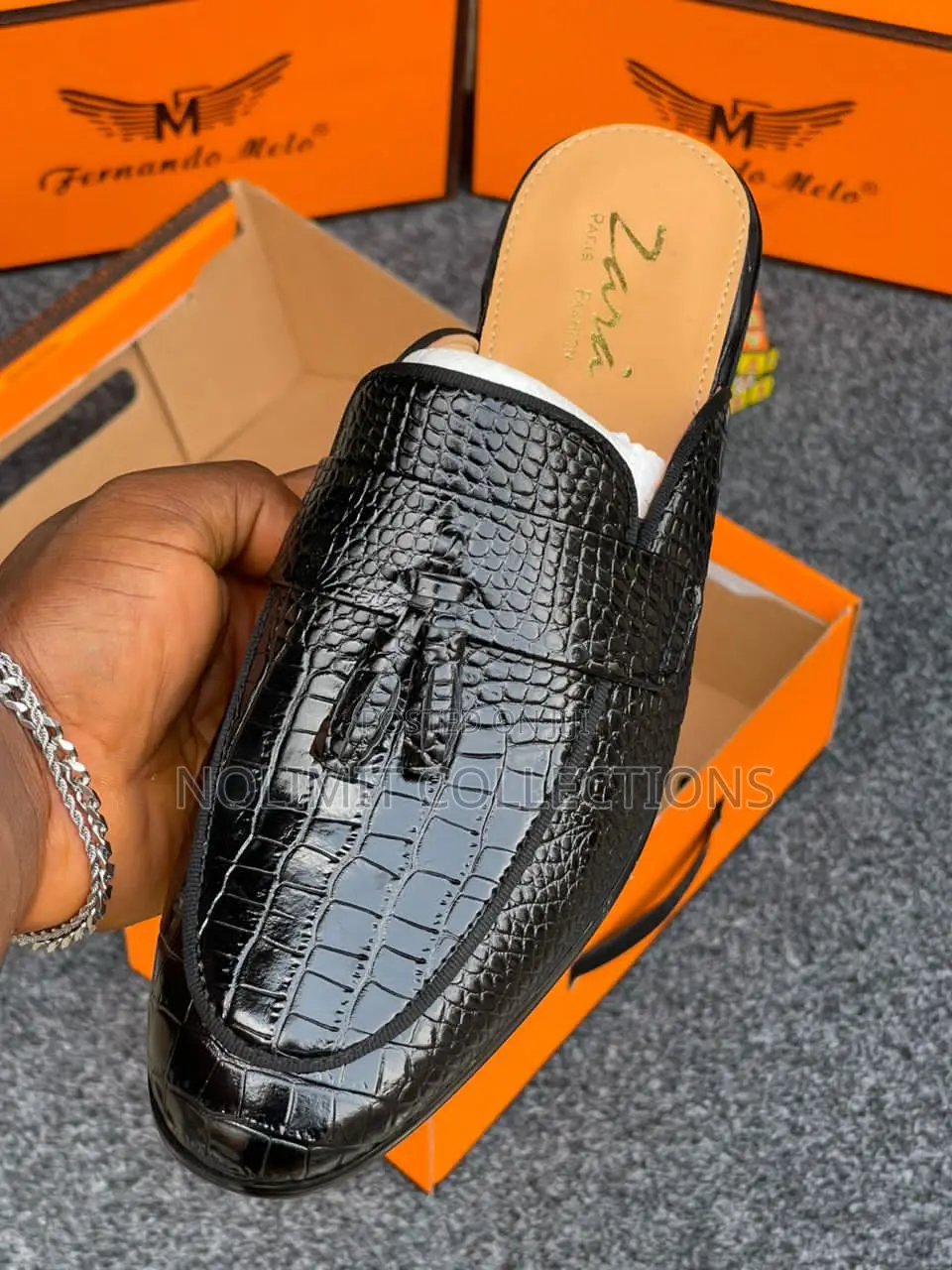 Fernando Melo Leather Half Shoes