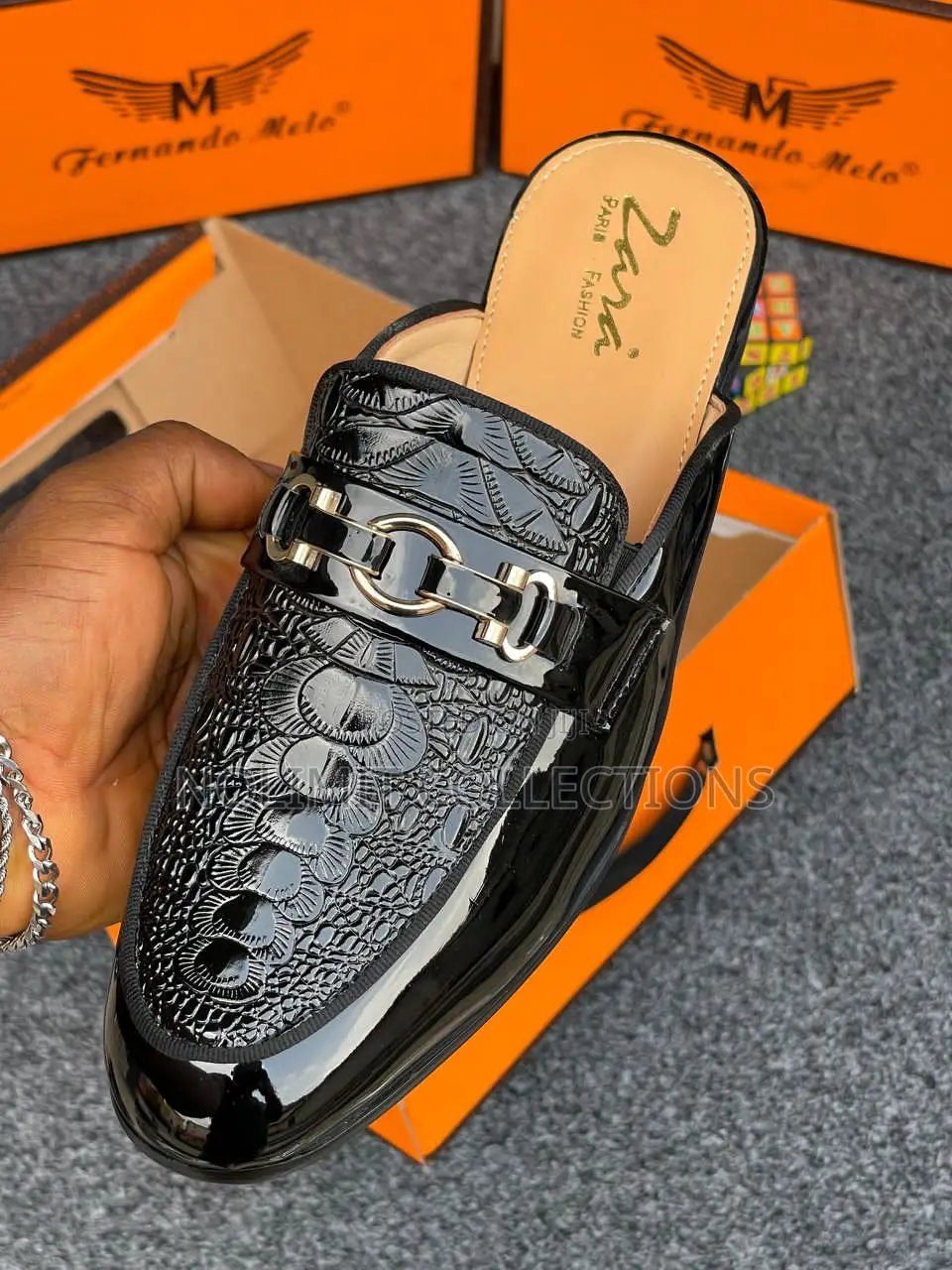 Fernando Melo Leather Half Shoes