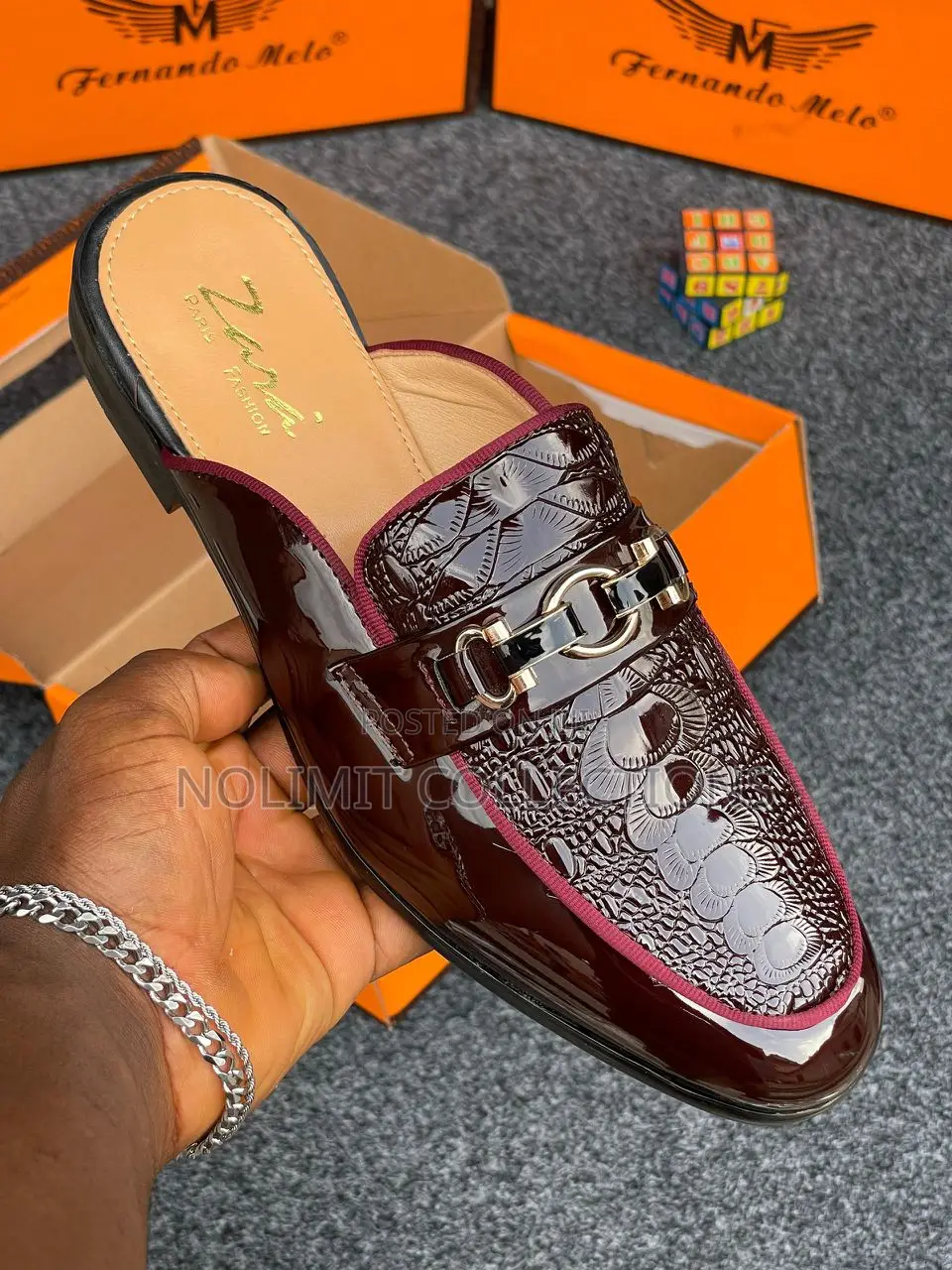 Fernando Melo Leather Half Shoes