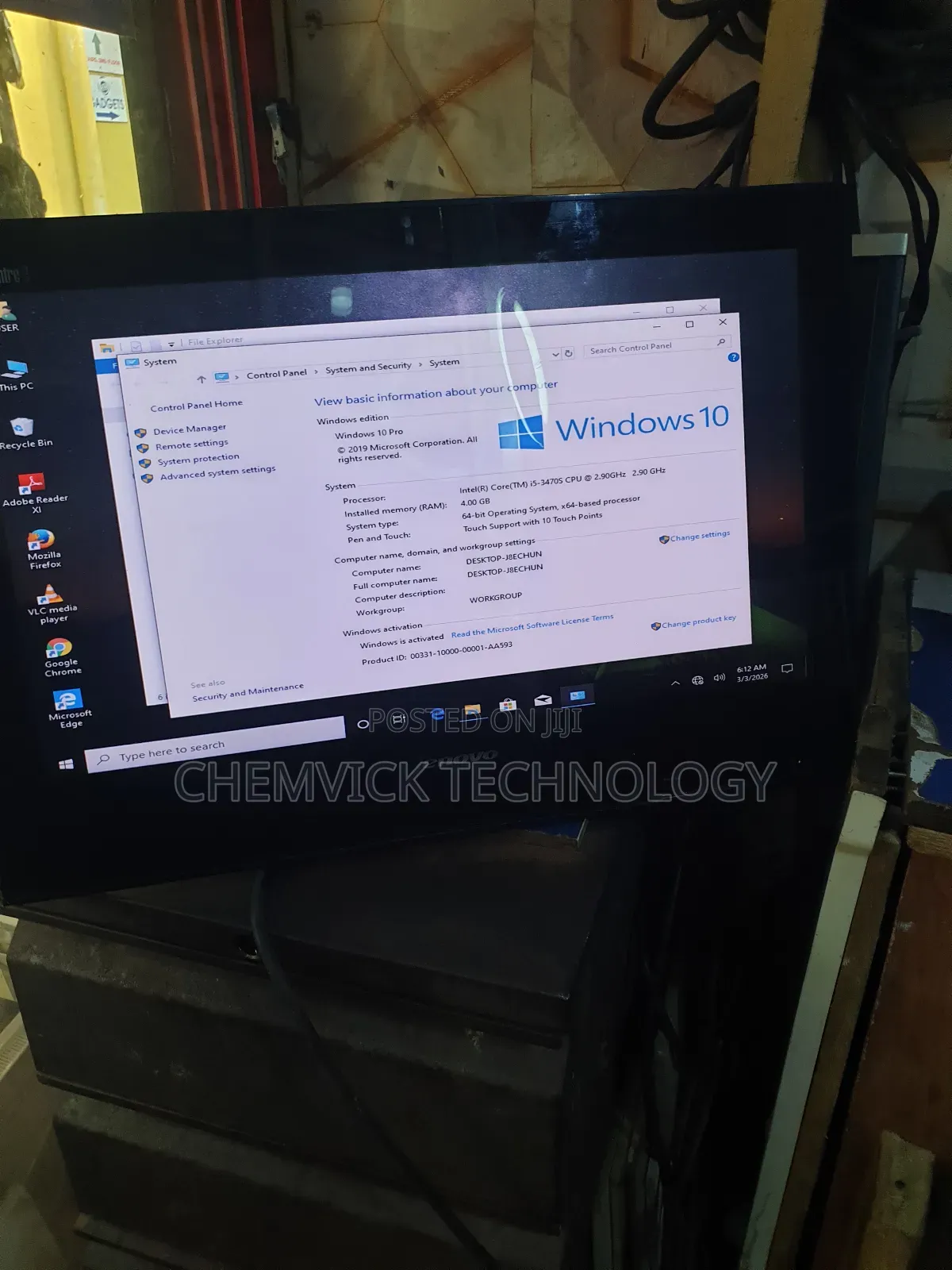 Lenovo ThinkCentre M910z AIO 4GB Intel Core i5 HDD 500GB