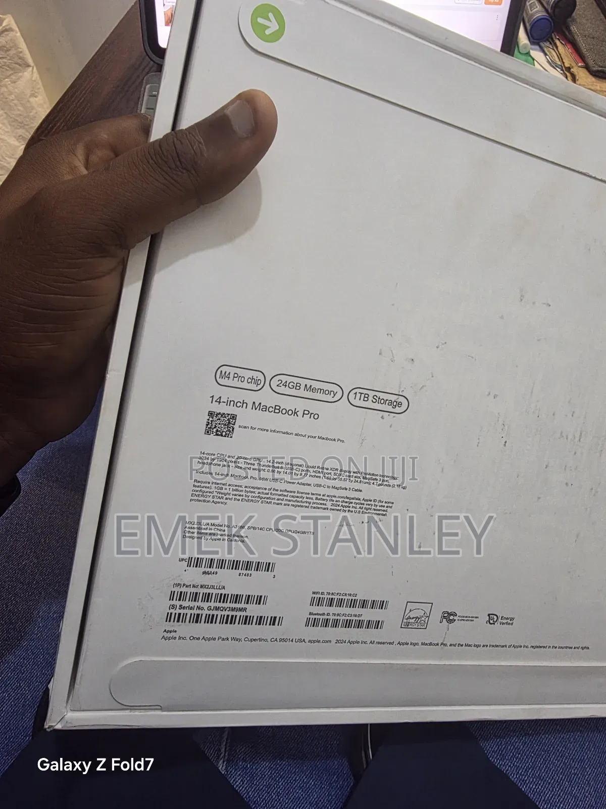 New Laptop Apple MacBook Pro 2024 M4 14-inch 24GB Apple M4 Pro SSD 1T