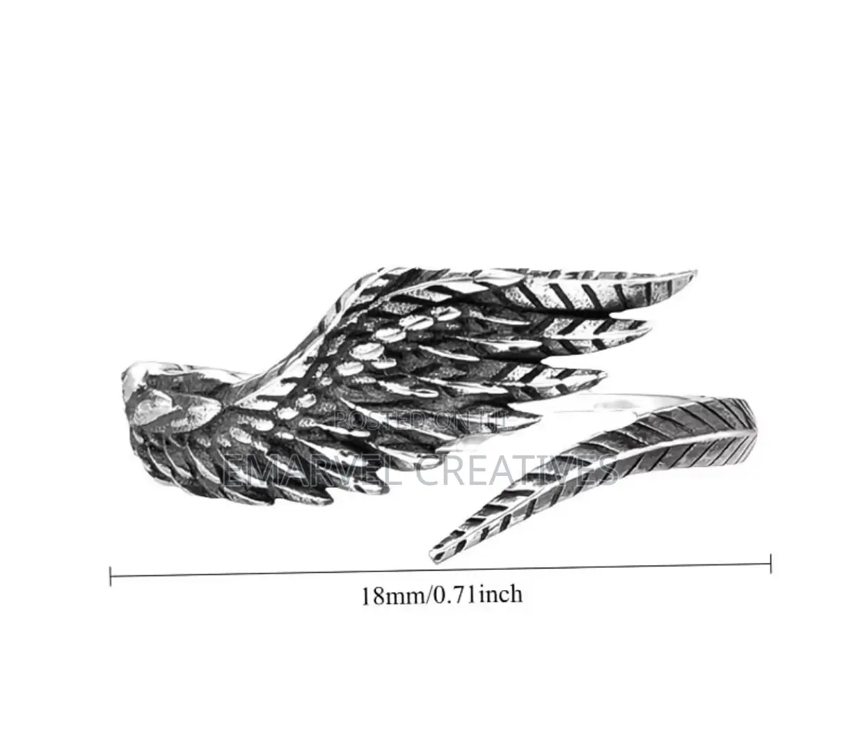 Angel Wings Guardian Ring for Men and Women,