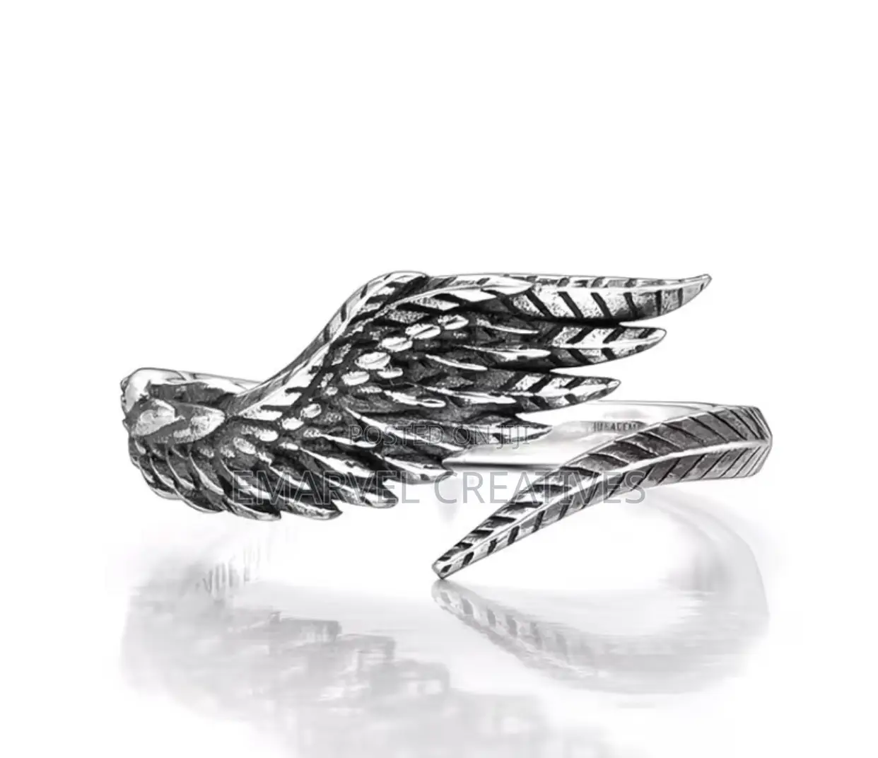 Angel Wings Guardian Ring for Men and Women,