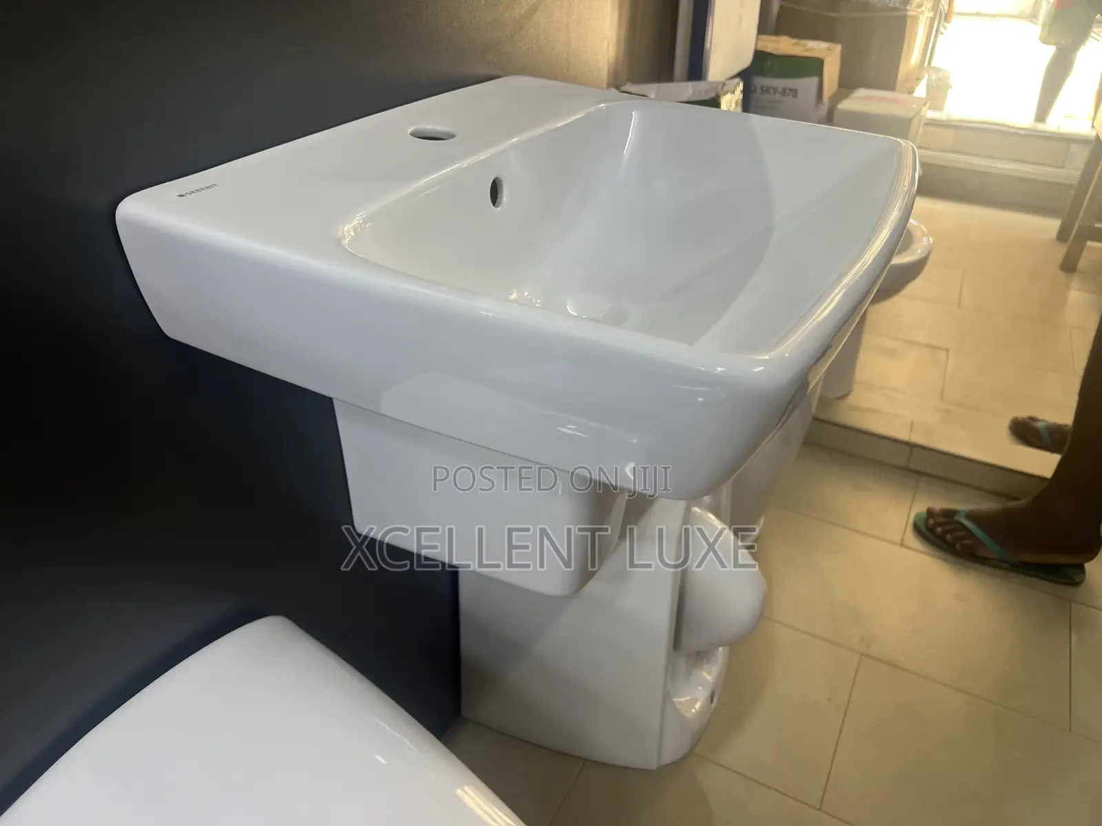 Geberit Wall Hung Wash Hand Basin With Suspended Pedestal
