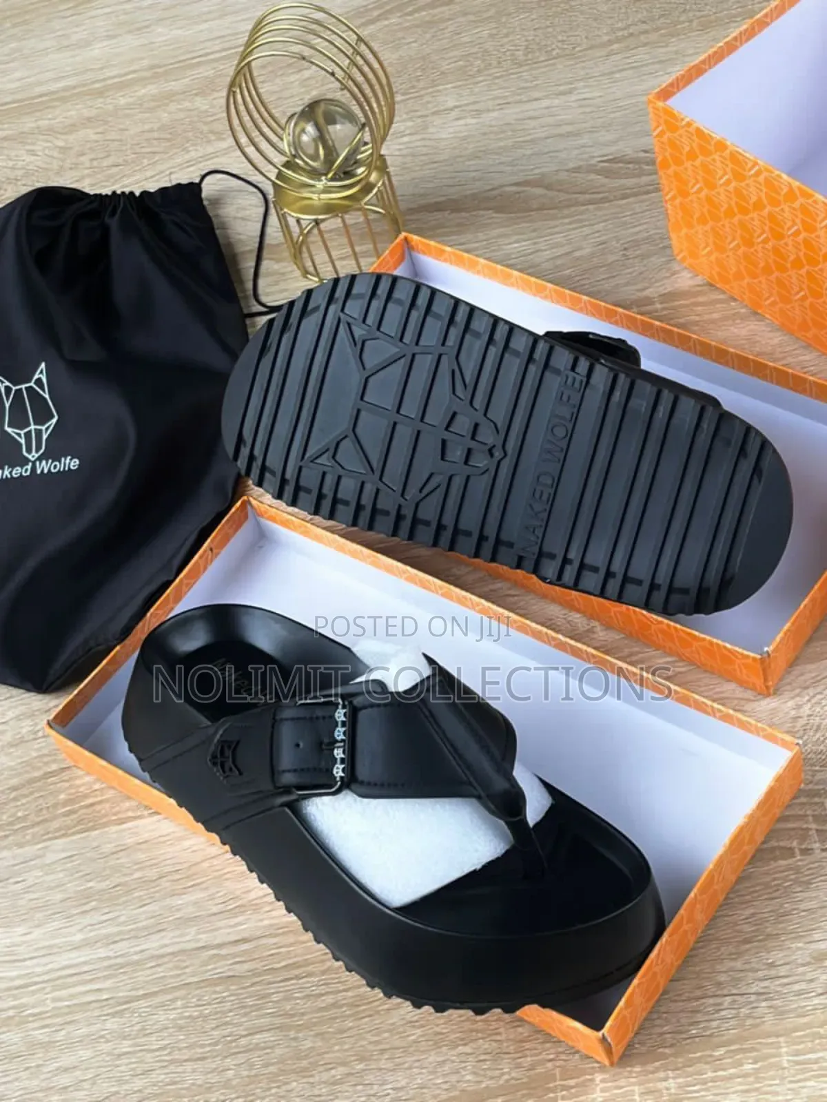 Naked Wolfe Leather Slides