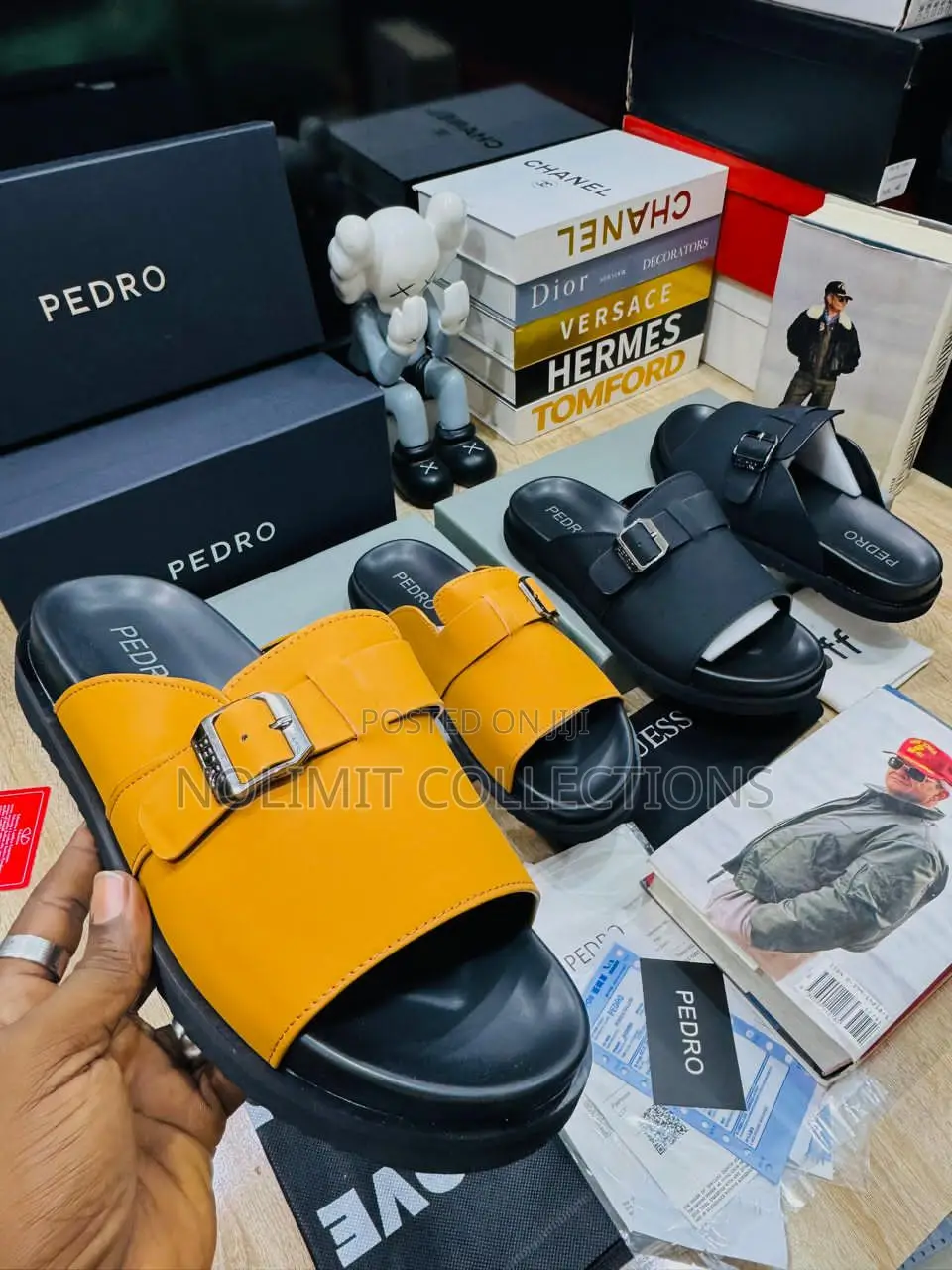 Pedro Leather Palm Slippers
