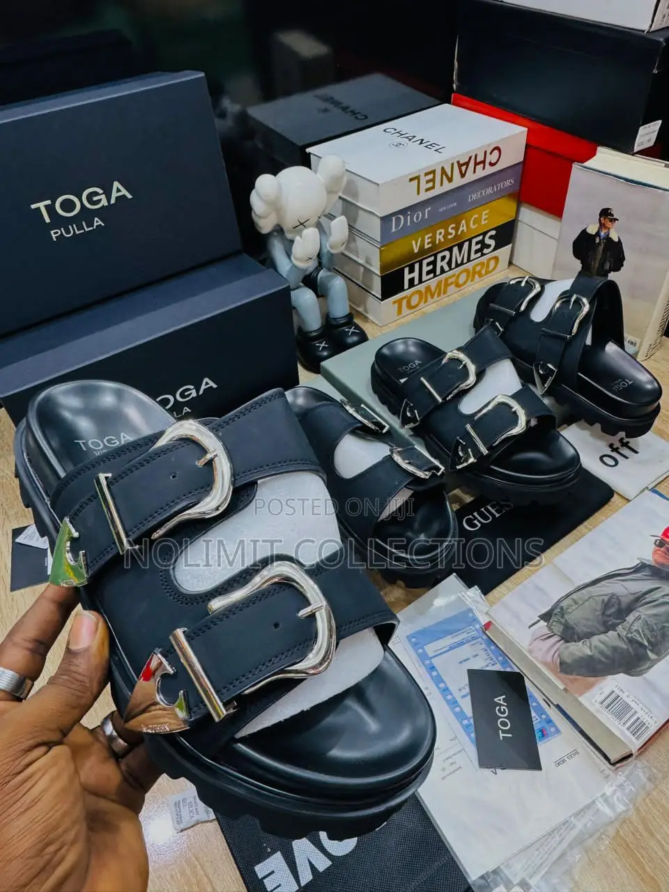 Toga Leather Palm Slippers