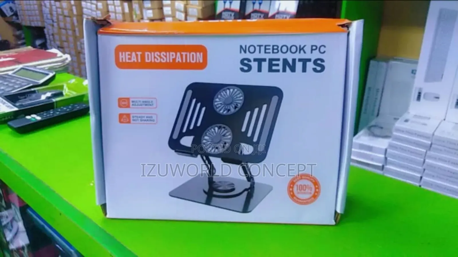 Laptop  Stand With 360 Rotation and Double Cooling Fan