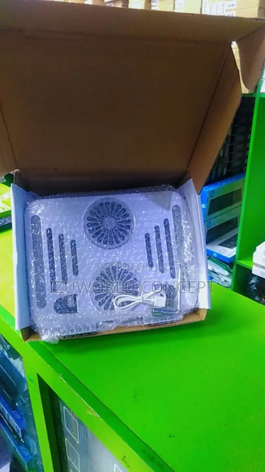 Laptop  Stand With 360 Rotation and Double Cooling Fan