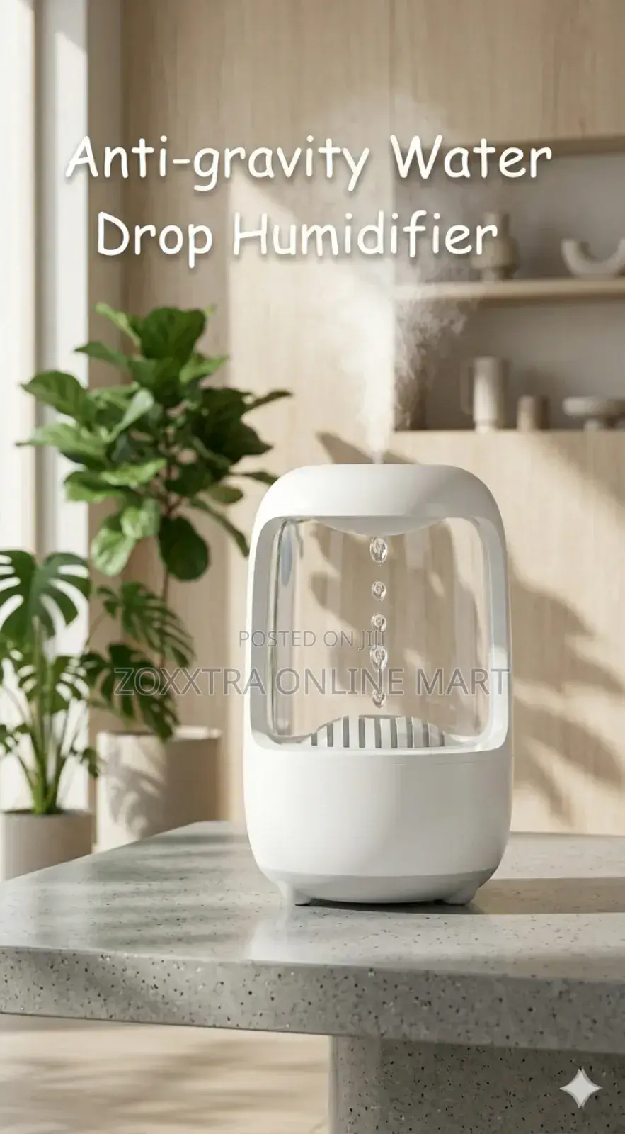 Anti-Gravity Water Drop Humidifier