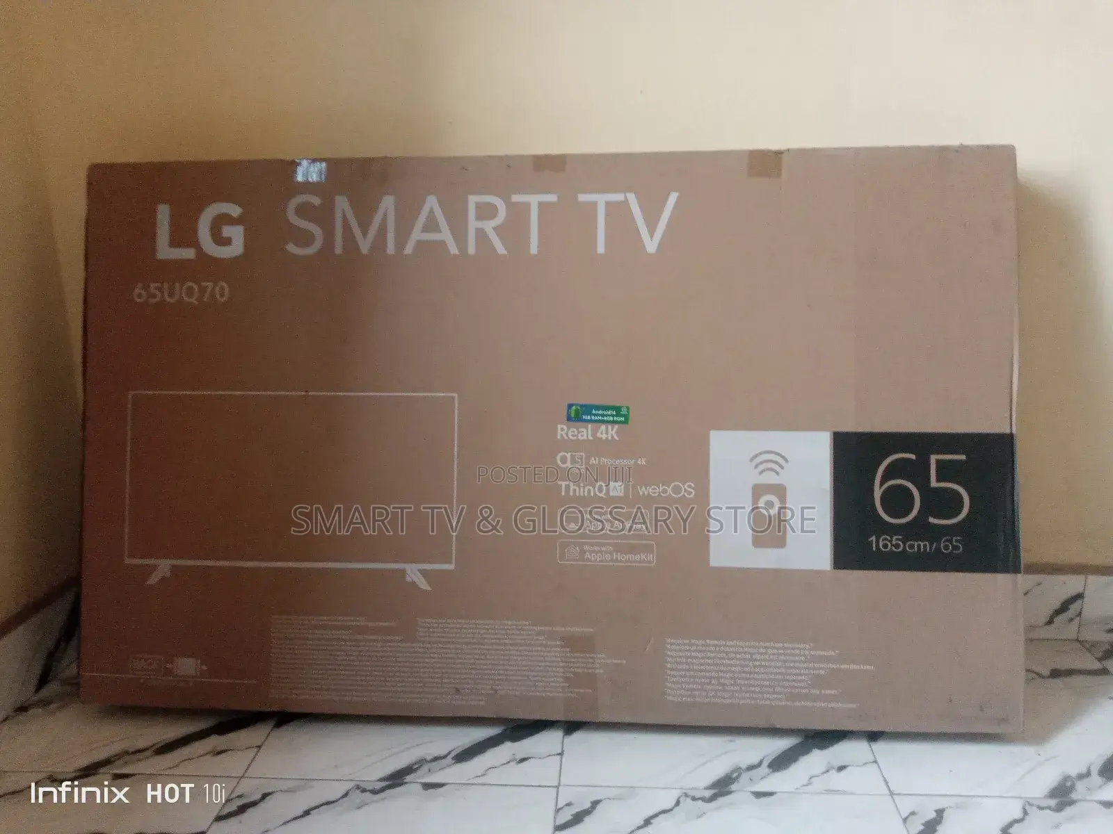 65 Inches With Inbuilt Memory And Android Smart Tv