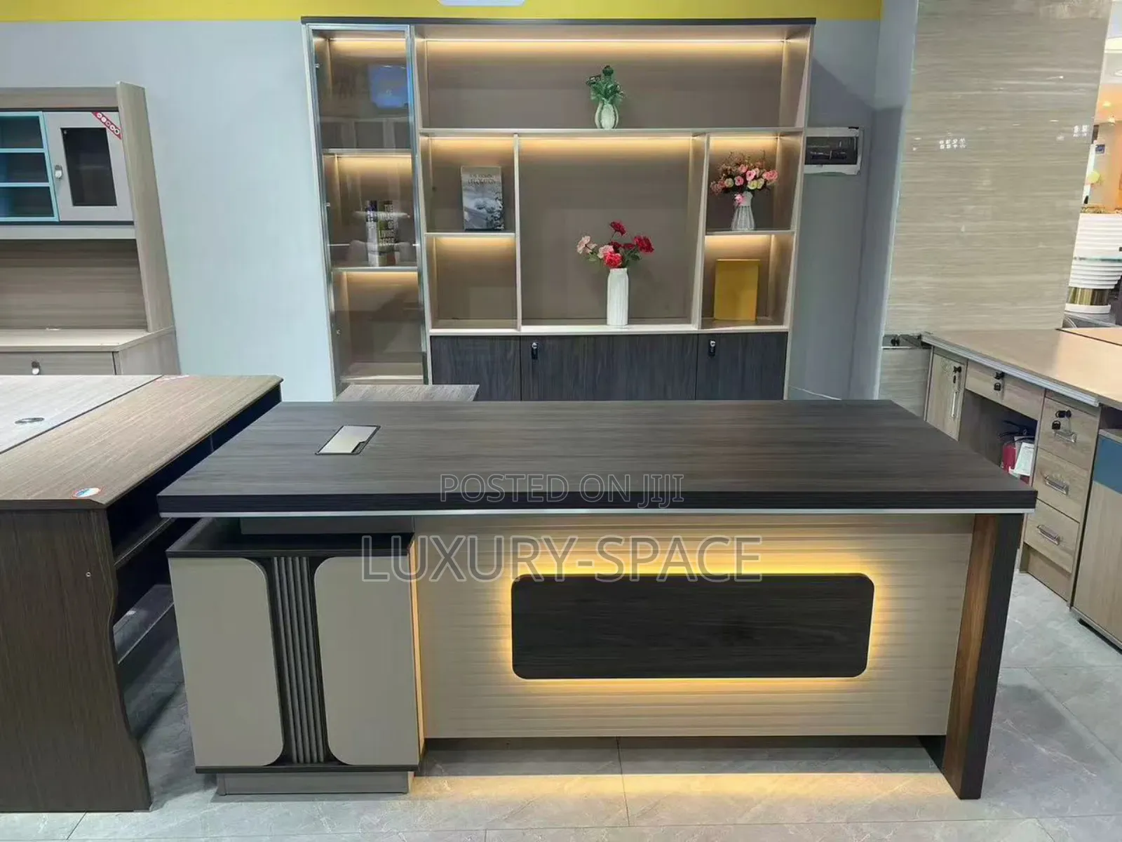 Classic Executive Office Table With Light Fittings